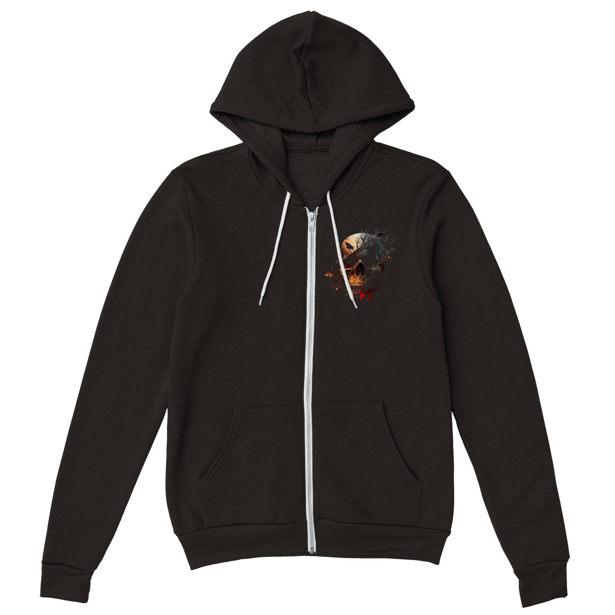 Premium Unisex Zip Hoodies/Skull-Art - Enet Images