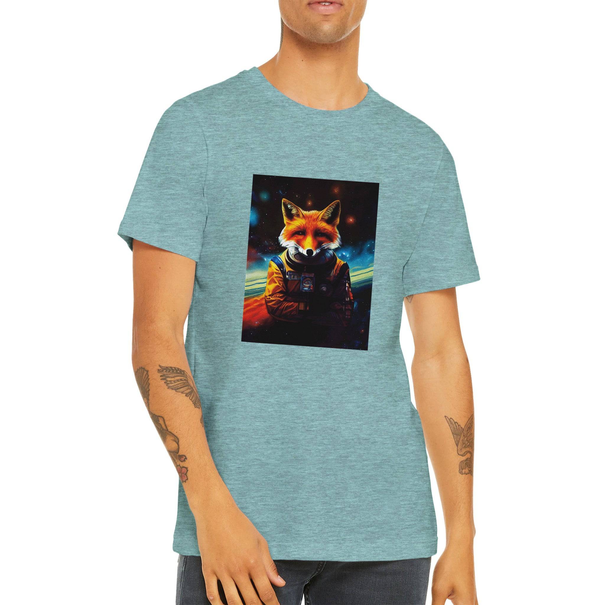 Budget Unisex Crewneck T-shirt/Astronaut-Fox - Enet Images