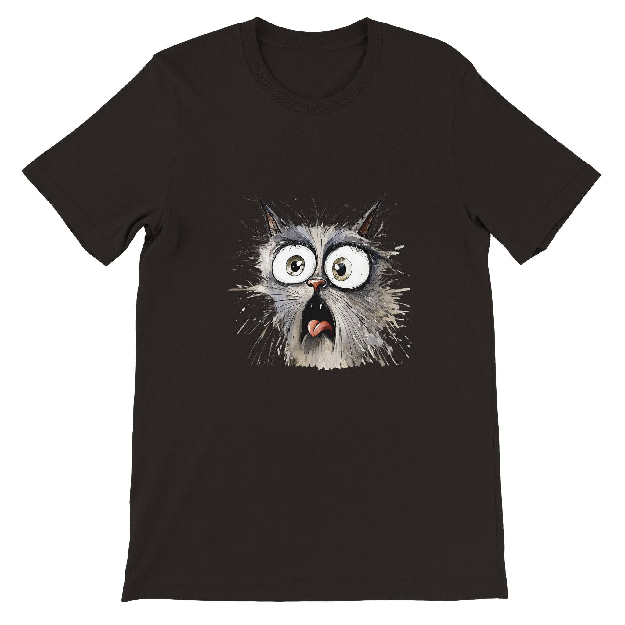 Budget Unisex Crewneck T-shirt/Cat-What-Face - Enet Images