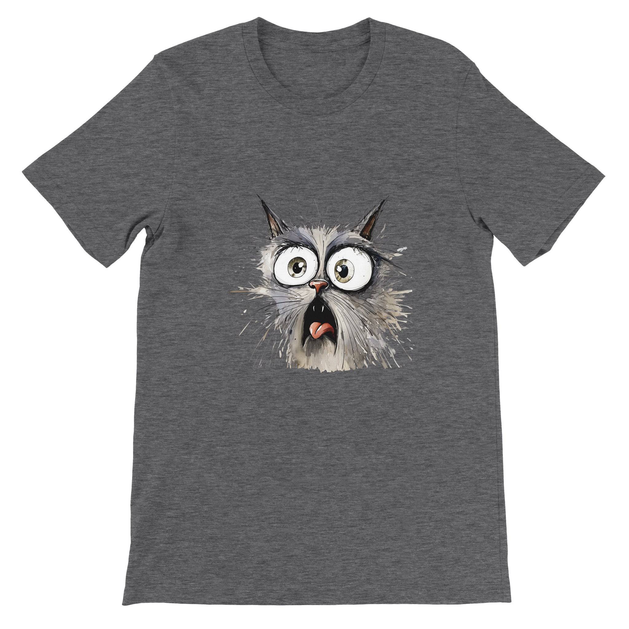 Budget Unisex Crewneck T-shirt/Cat-What-Face - Enet Images
