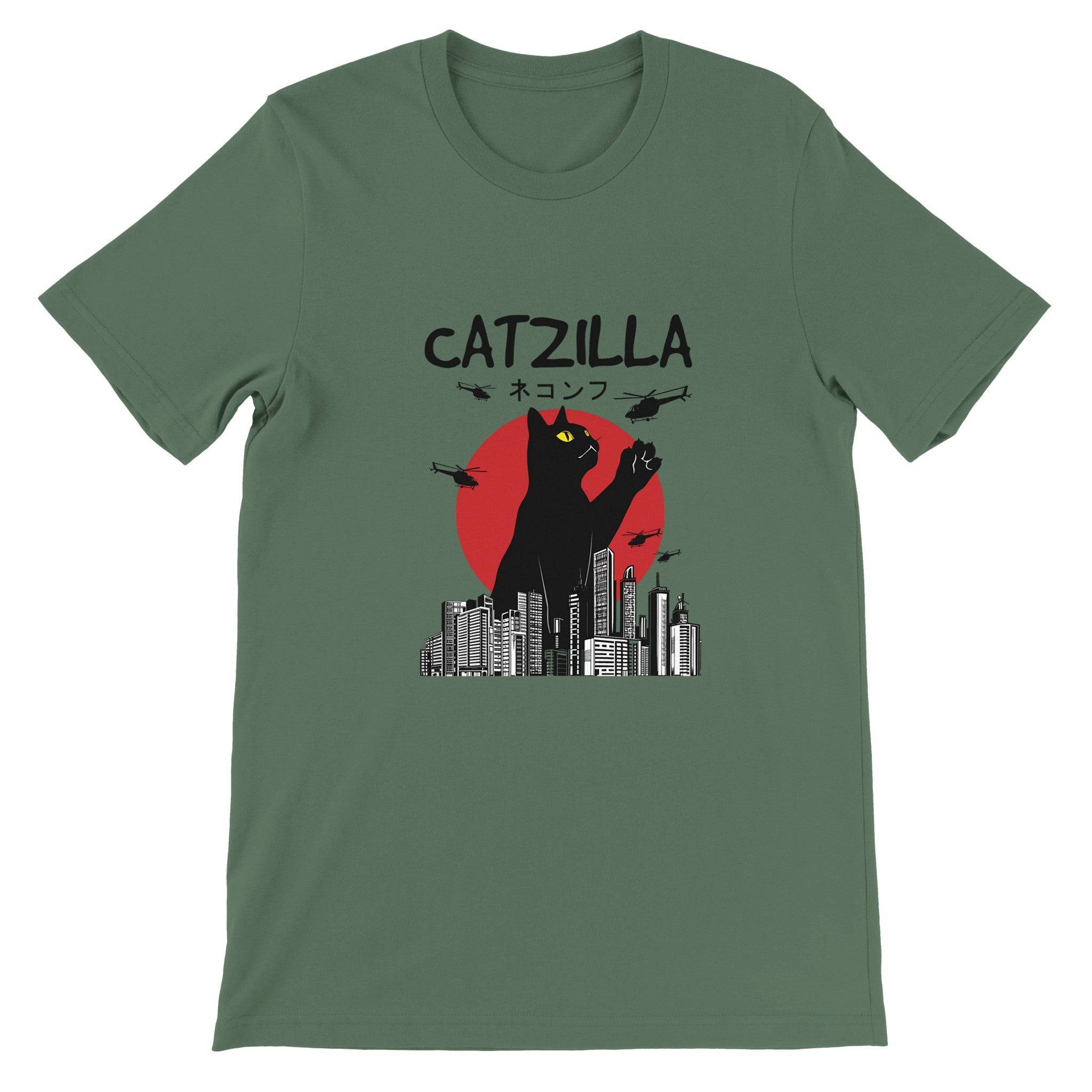 Budget Unisex Crewneck T-shirt/Catzilla - Enet Images