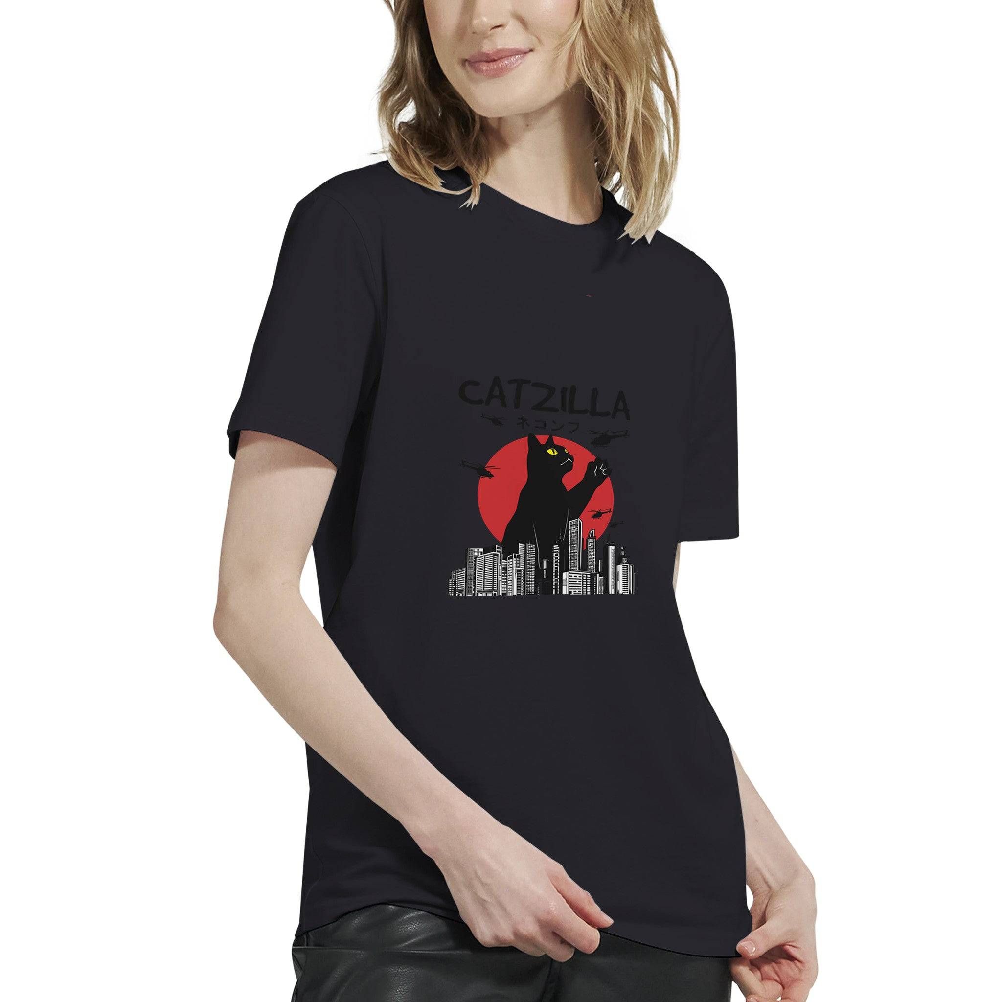 Budget Unisex Crewneck T-shirt/Catzilla - Enet Images