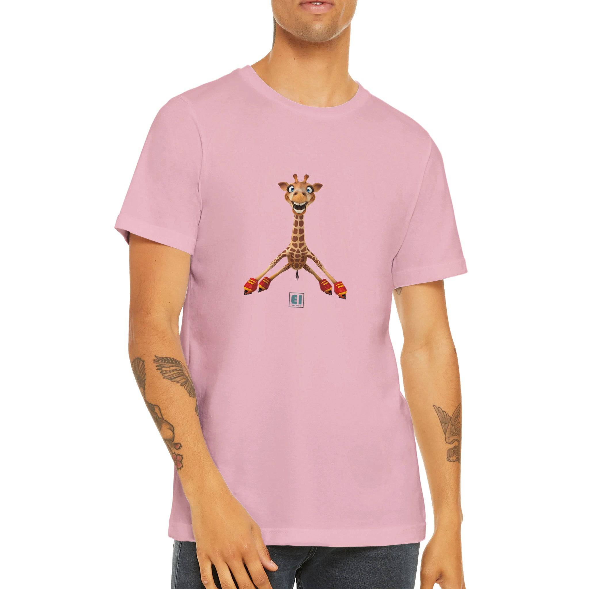 Budget Unisex Crewneck T-shirt/Giraffe-Skates - Enet Images