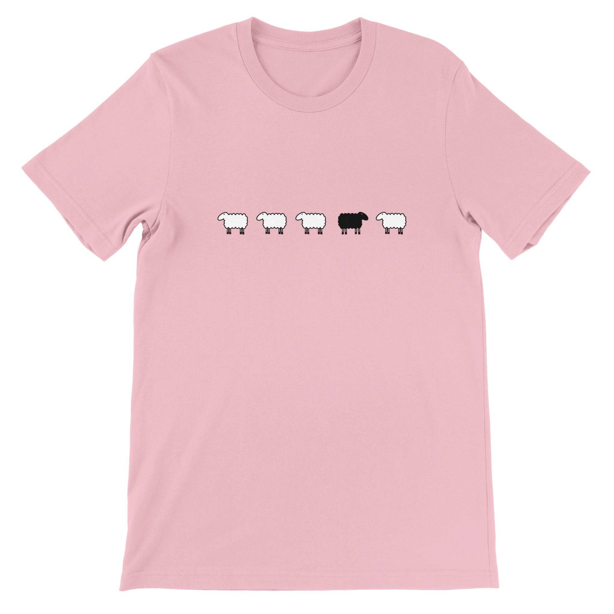 Budget Unisex Crewneck T-shirt/Sheep-Black-Sheep - Enet Images