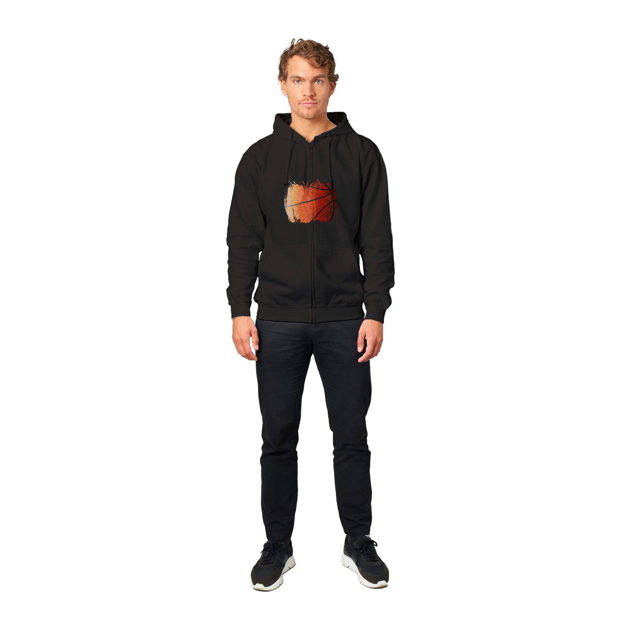 Premium Unisex Zip Hoodies/Basketball-vintage - Enet Images