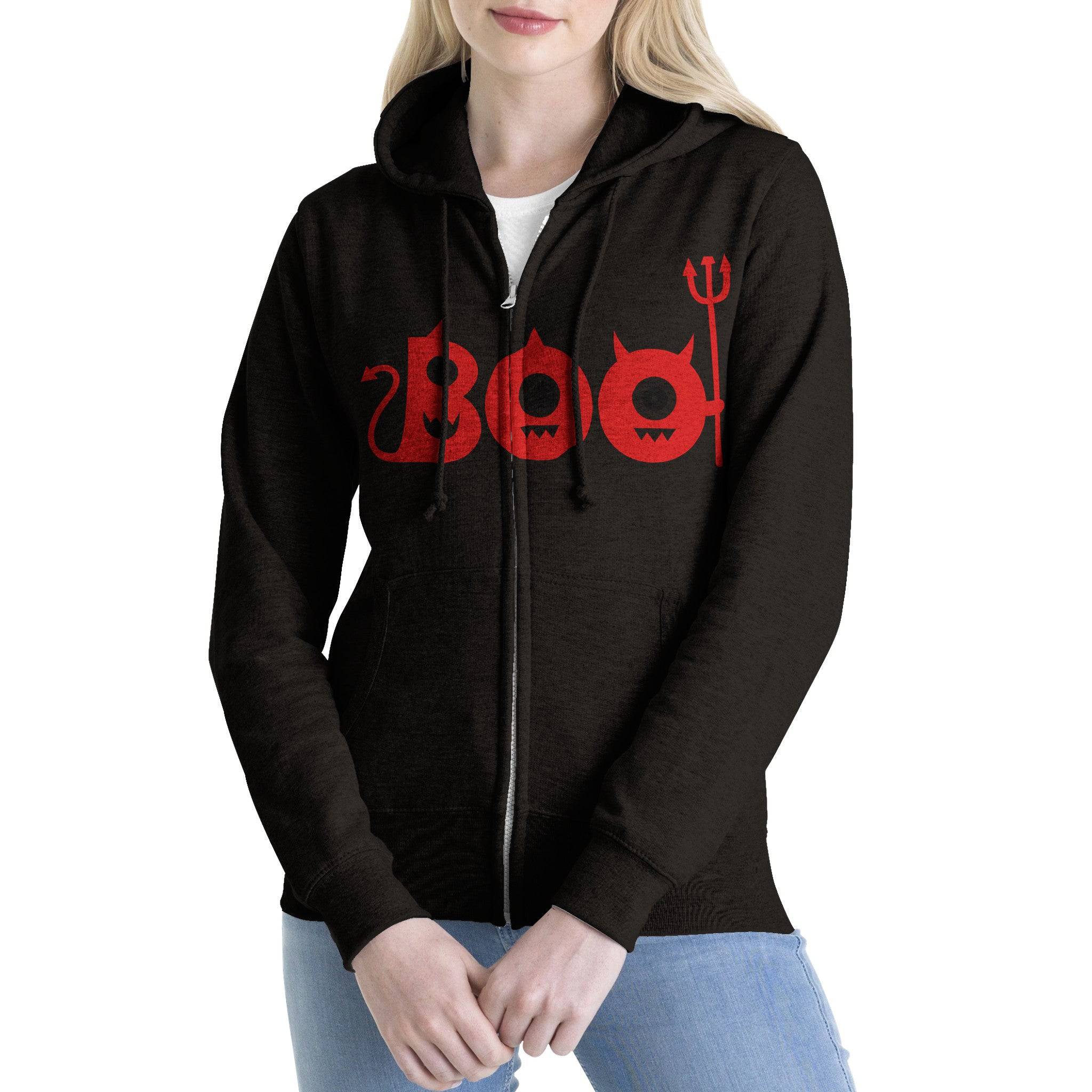 Premium Unisex Zip Hoodies/Boo-Halloween - Enet Images