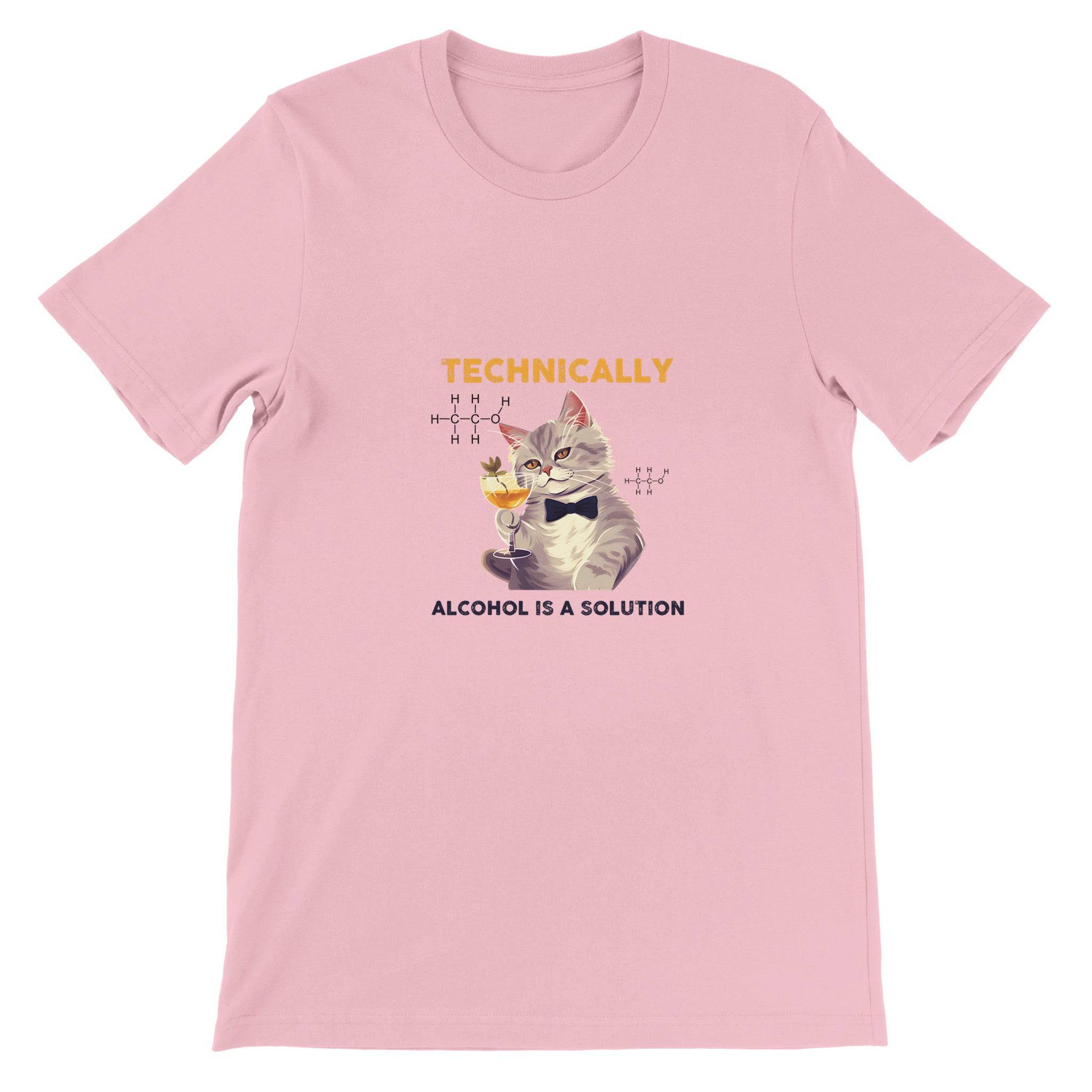 Budget Unisex Crewneck T-shirt/Alcohol-Is-A-Solution - Enet Images