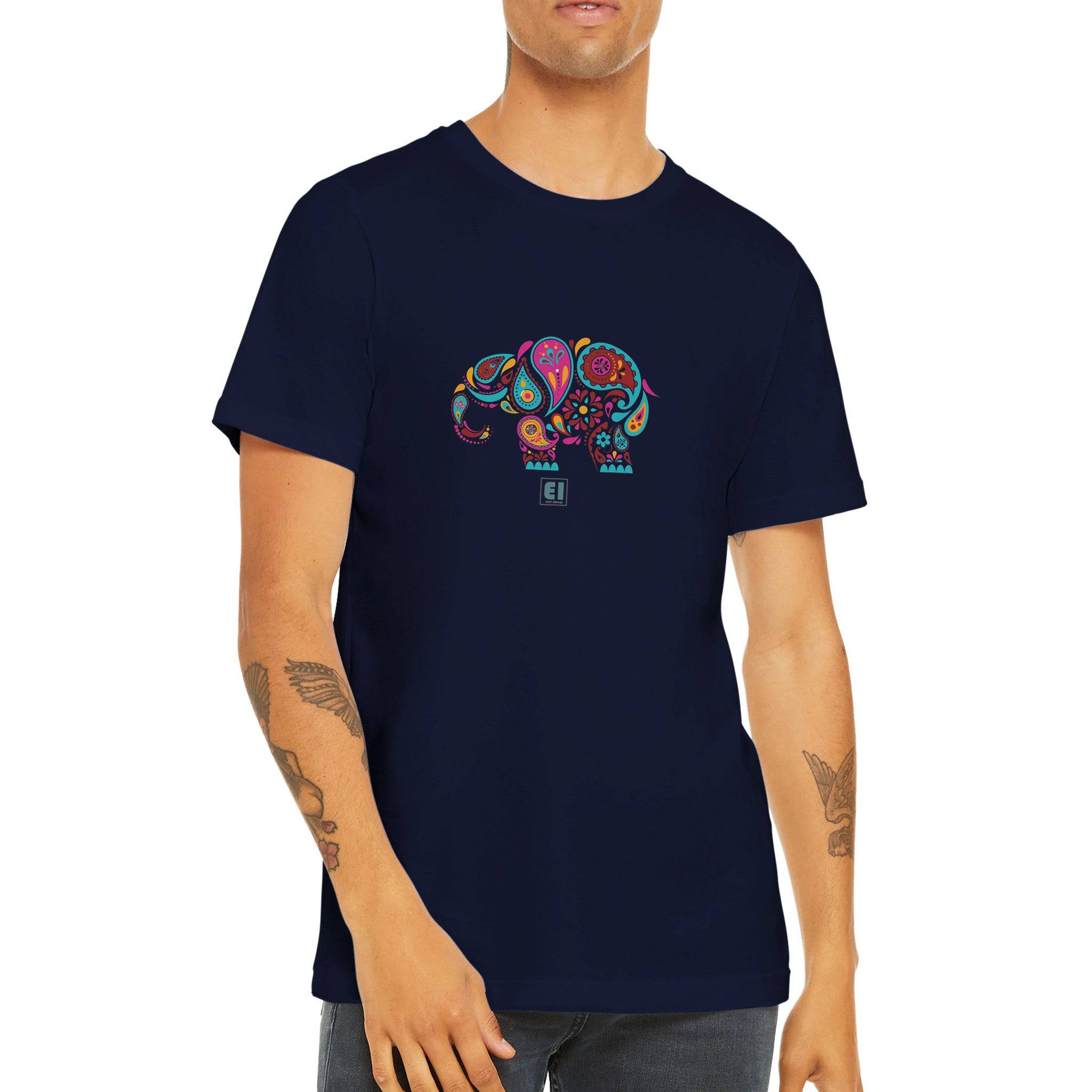 Budget Unisex Crewneck T-shirt/Art-Elephant - Enet Images