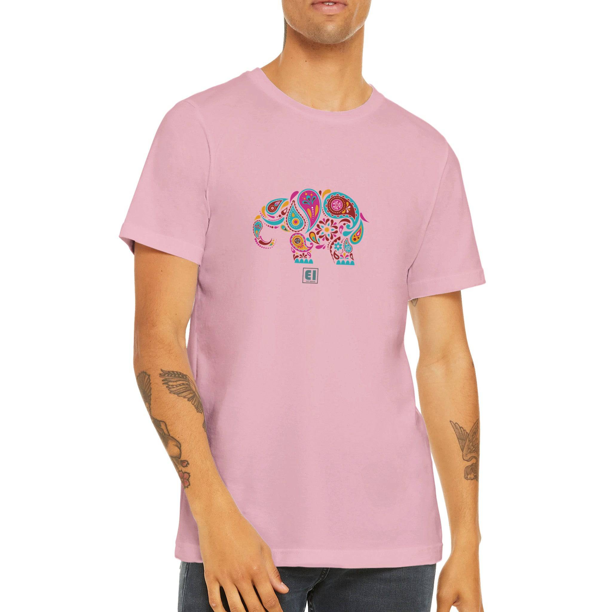 Budget Unisex Crewneck T-shirt/Art-Elephant - Enet Images