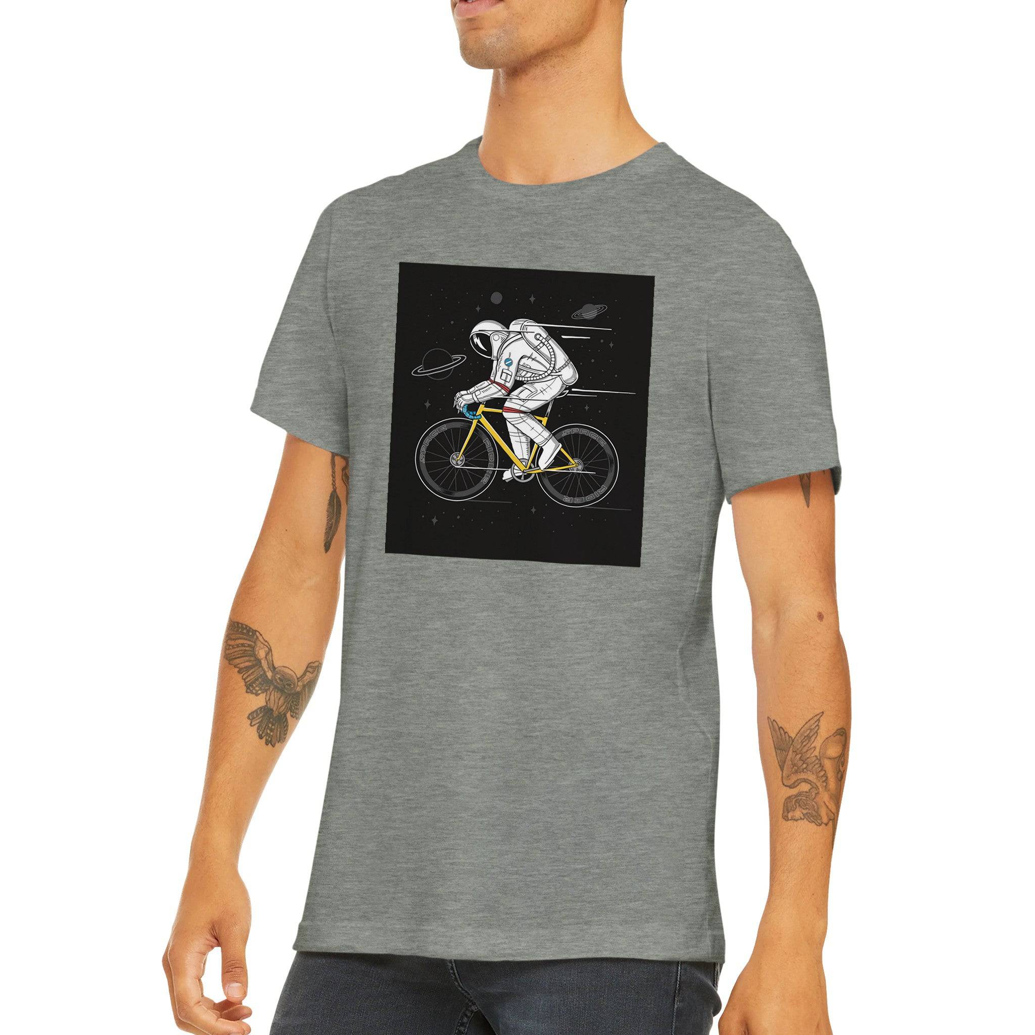 Budget Unisex Crewneck T-shirt/Astronaut-Cycling-Champion - Enet Images