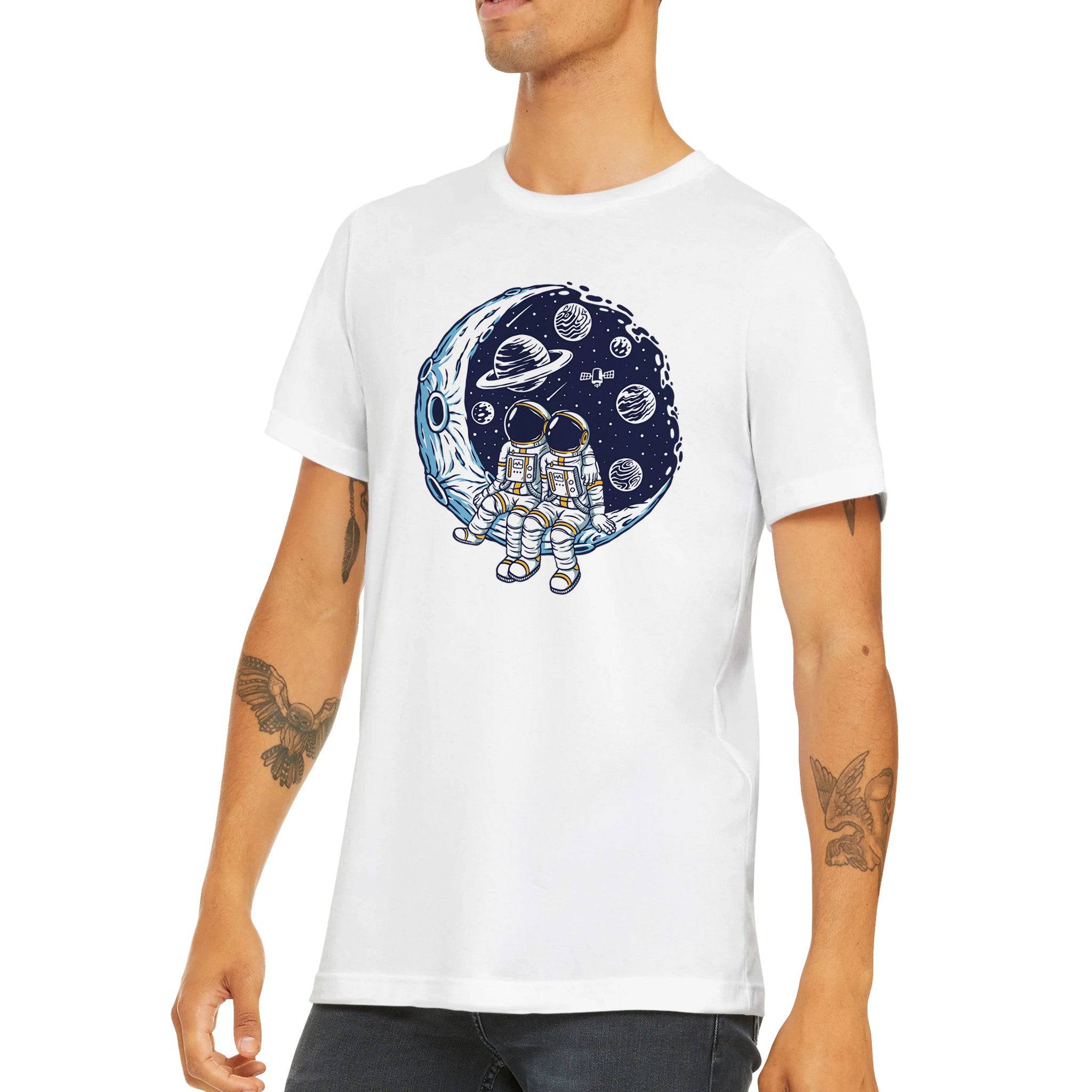 Budget Unisex Crewneck T-shirt/Astronaut-Dating - Enet Images