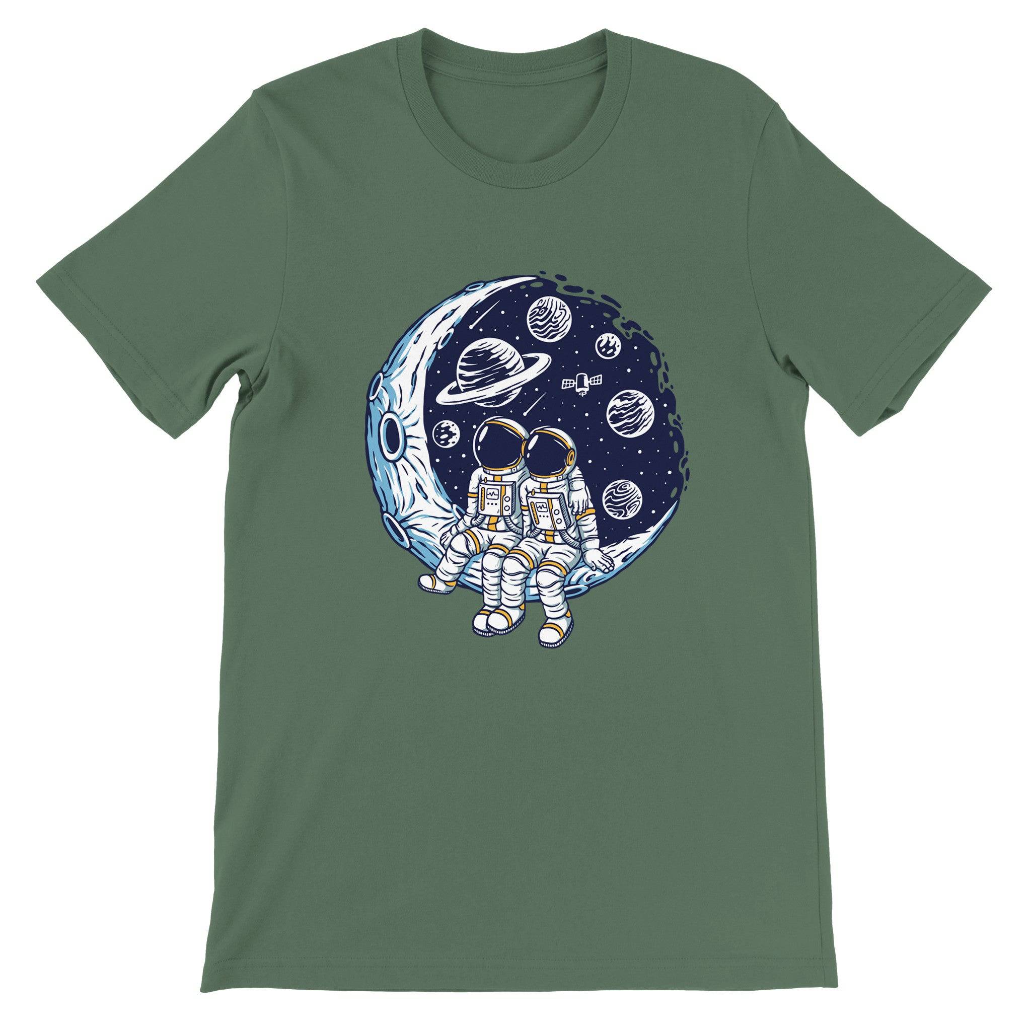 Budget Unisex Crewneck T-shirt/Astronaut-Dating - Enet Images