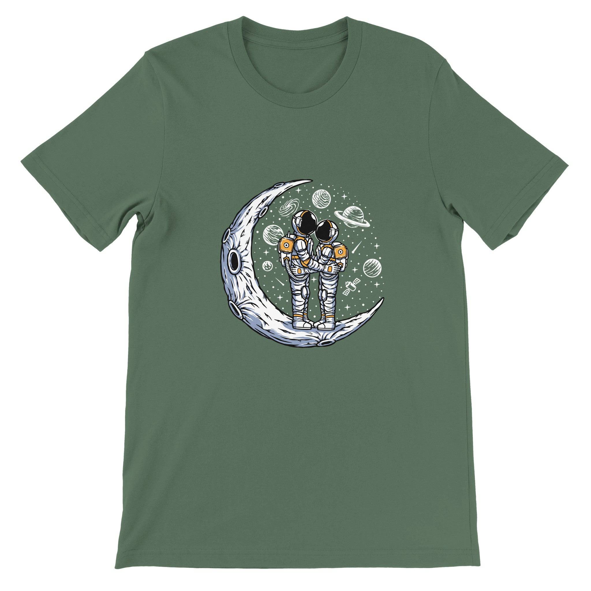 Budget Unisex Crewneck T-shirt/Astronaut-Dating - Enet Images