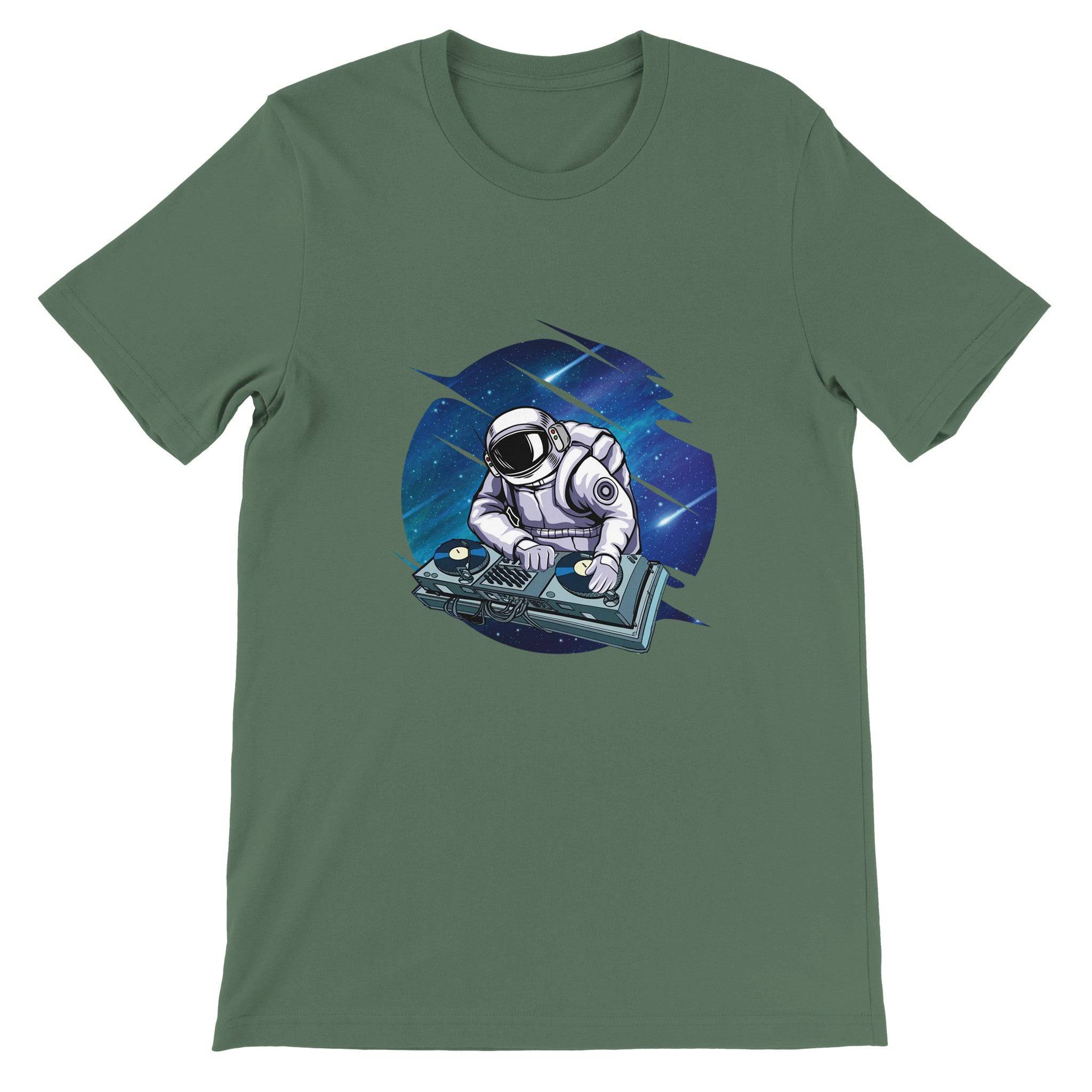 Budget Unisex Crewneck T-shirt/Astronaut-DJ - Enet Images