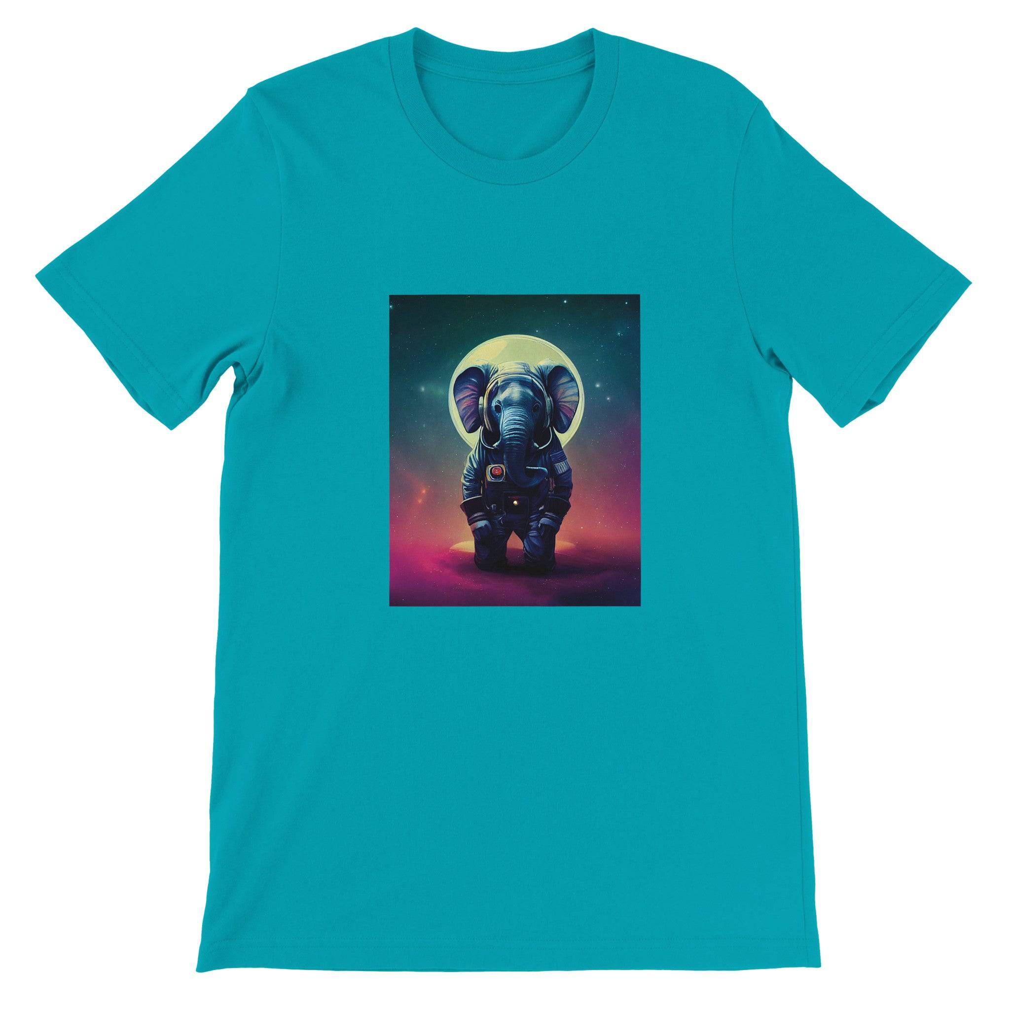 Budget Unisex Crewneck T-shirt/Astronaut-Elephant - Enet Images