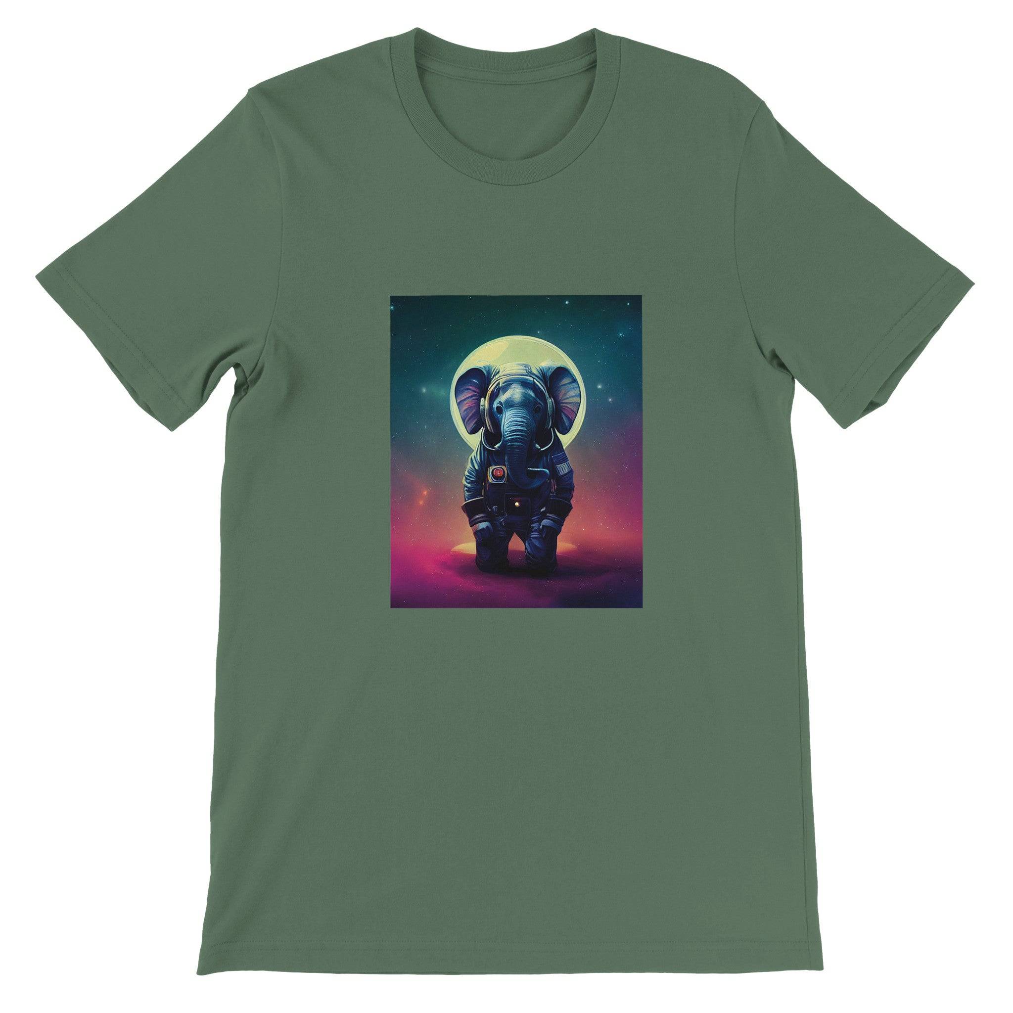 Budget Unisex Crewneck T-shirt/Astronaut-Elephant - Enet Images
