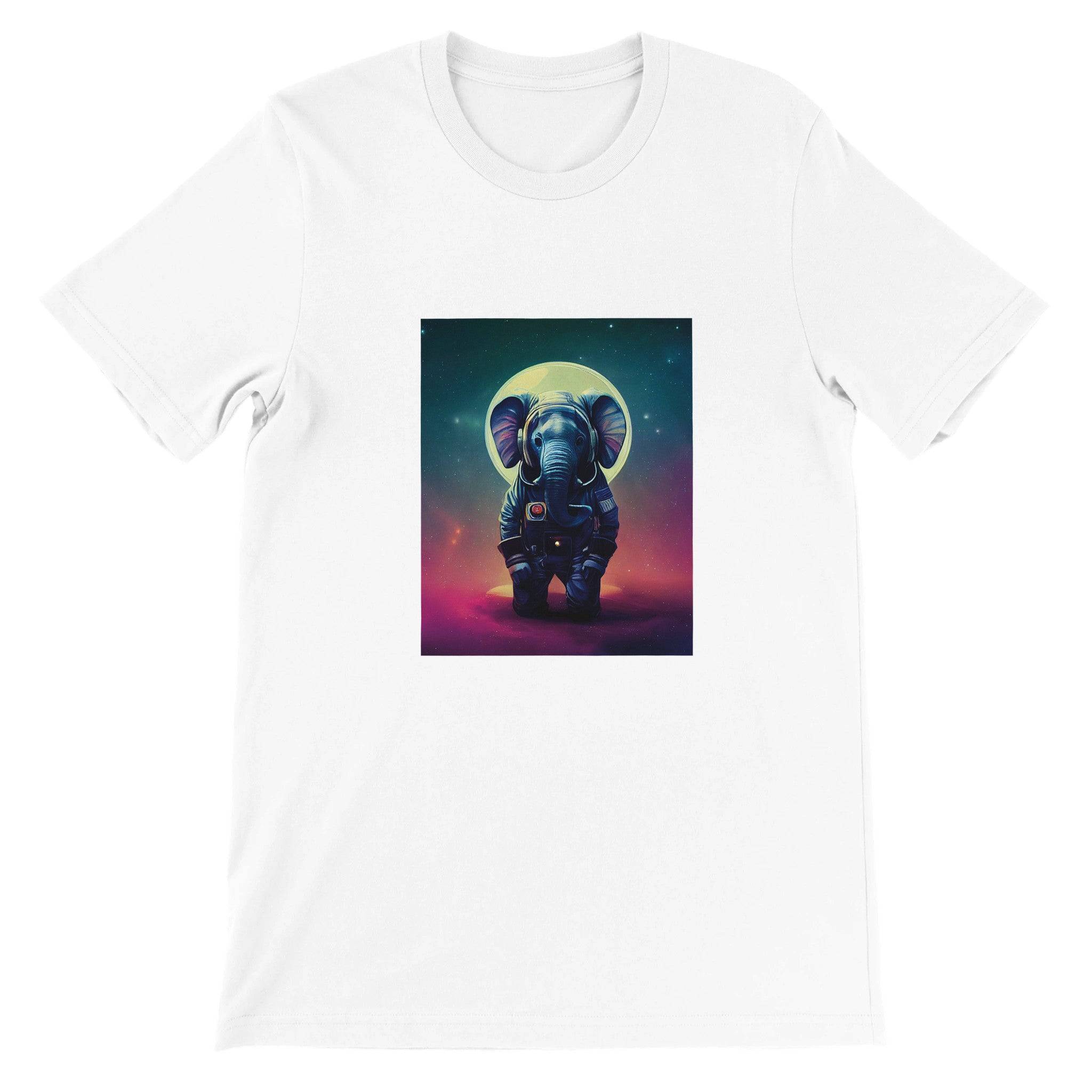 Budget Unisex Crewneck T-shirt/Astronaut-Elephant - Enet Images