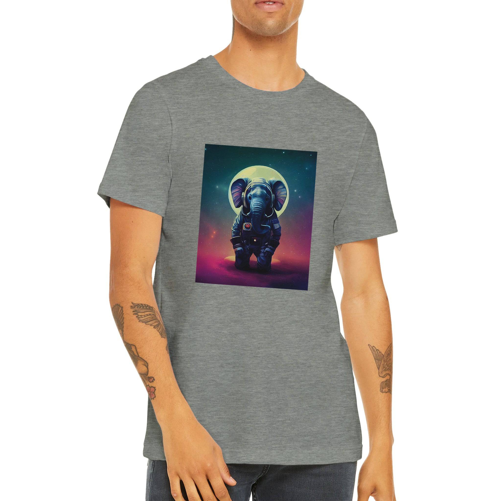Budget Unisex Crewneck T-shirt/Astronaut-Elephant - Enet Images
