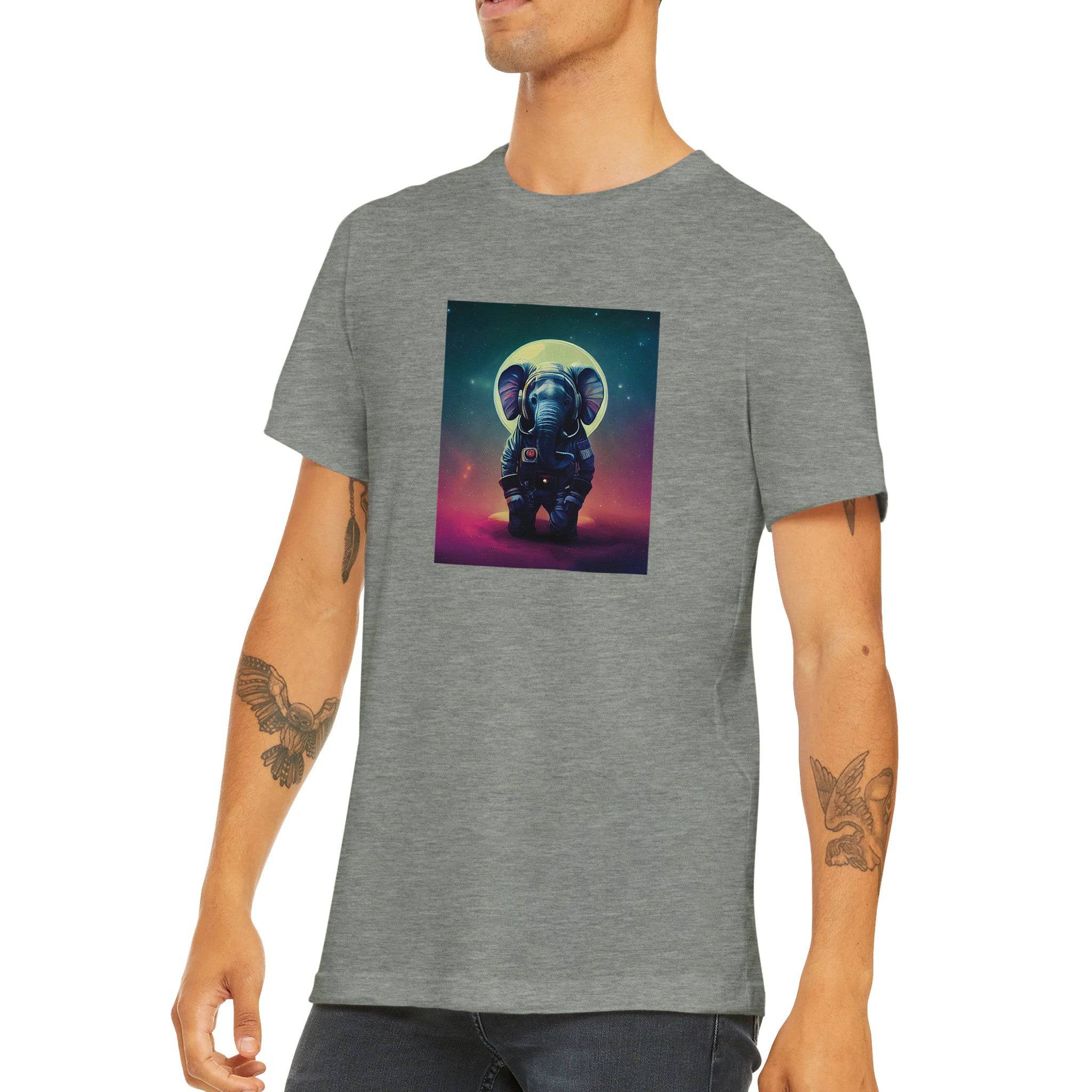 Budget Unisex Crewneck T-shirt/Astronaut-Elephant - Enet Images