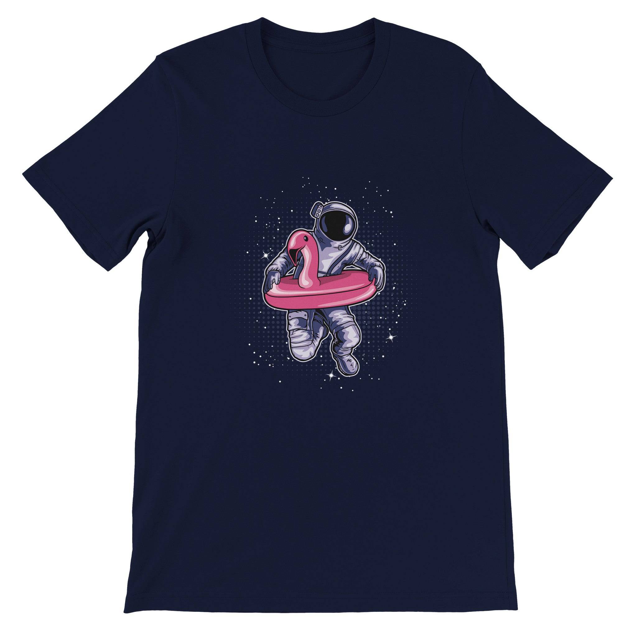 Budget Unisex Crewneck T-shirt/Astronaut-Flamingo - Enet Images