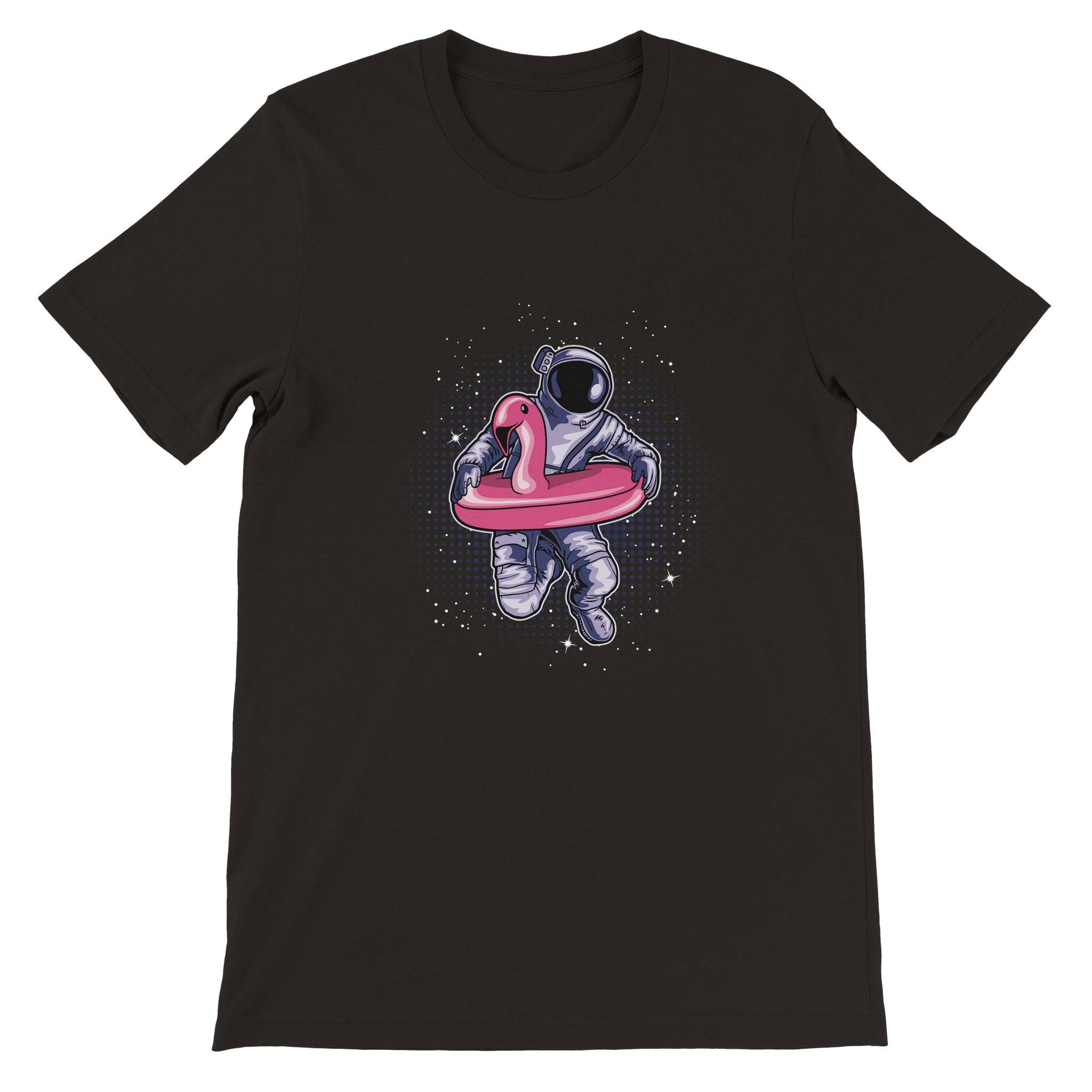 Budget Unisex Crewneck T-shirt/Astronaut-Flamingo - Enet Images