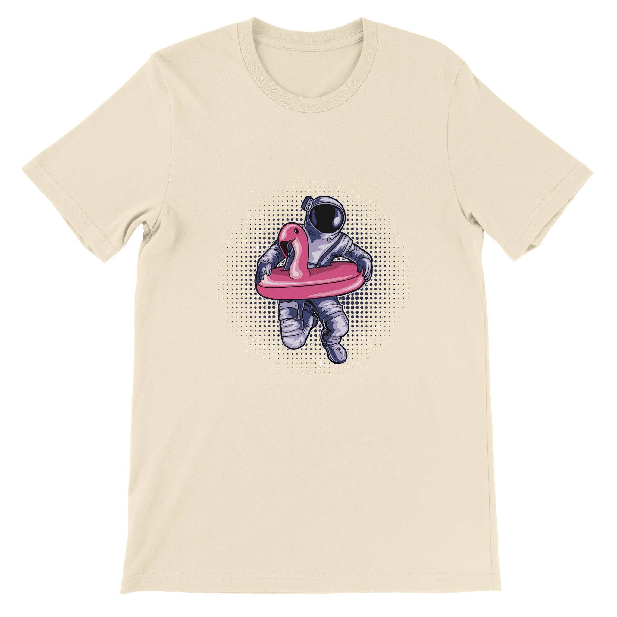 Budget Unisex Crewneck T-shirt/Astronaut-Flamingo - Enet Images