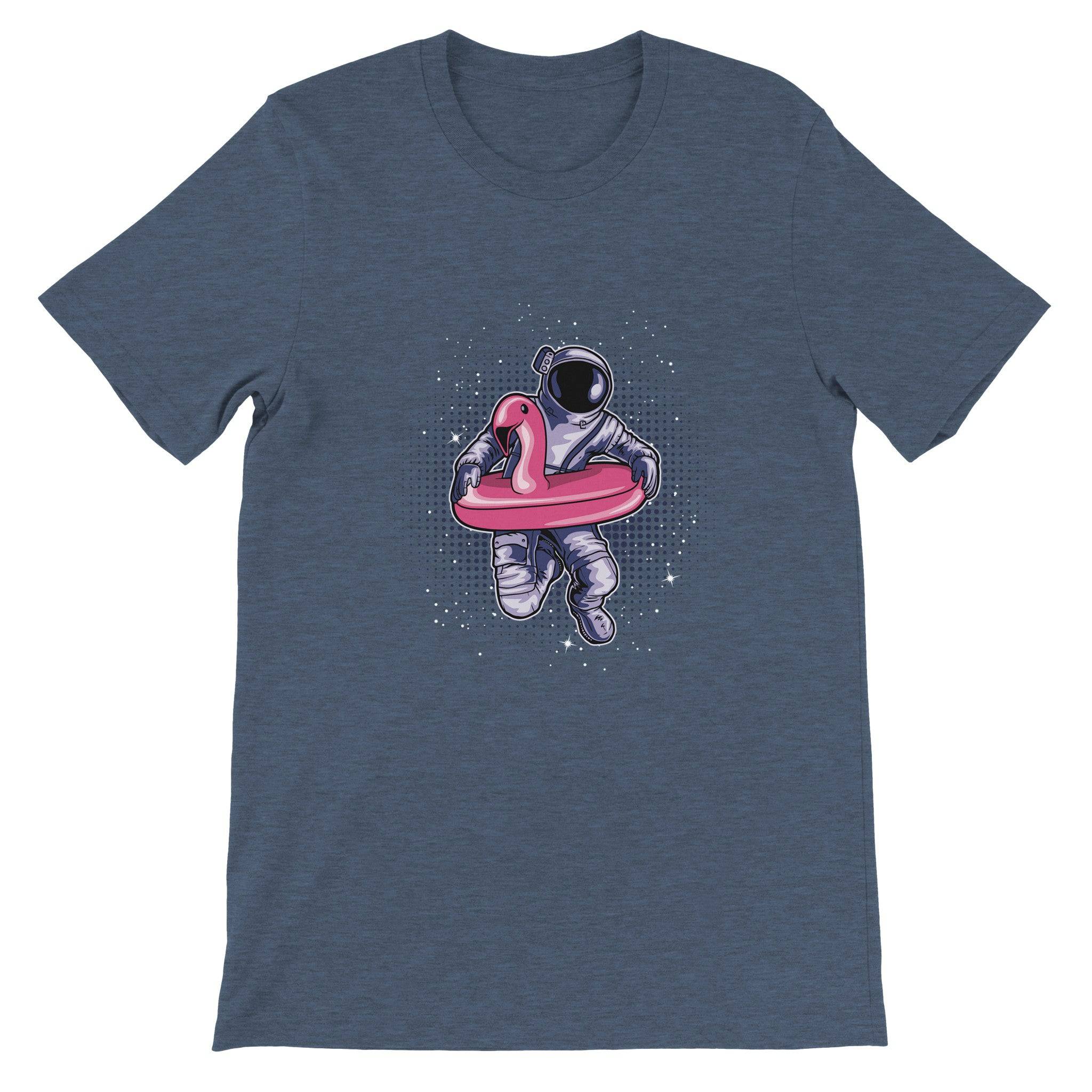 Budget Unisex Crewneck T-shirt/Astronaut-Flamingo - Enet Images