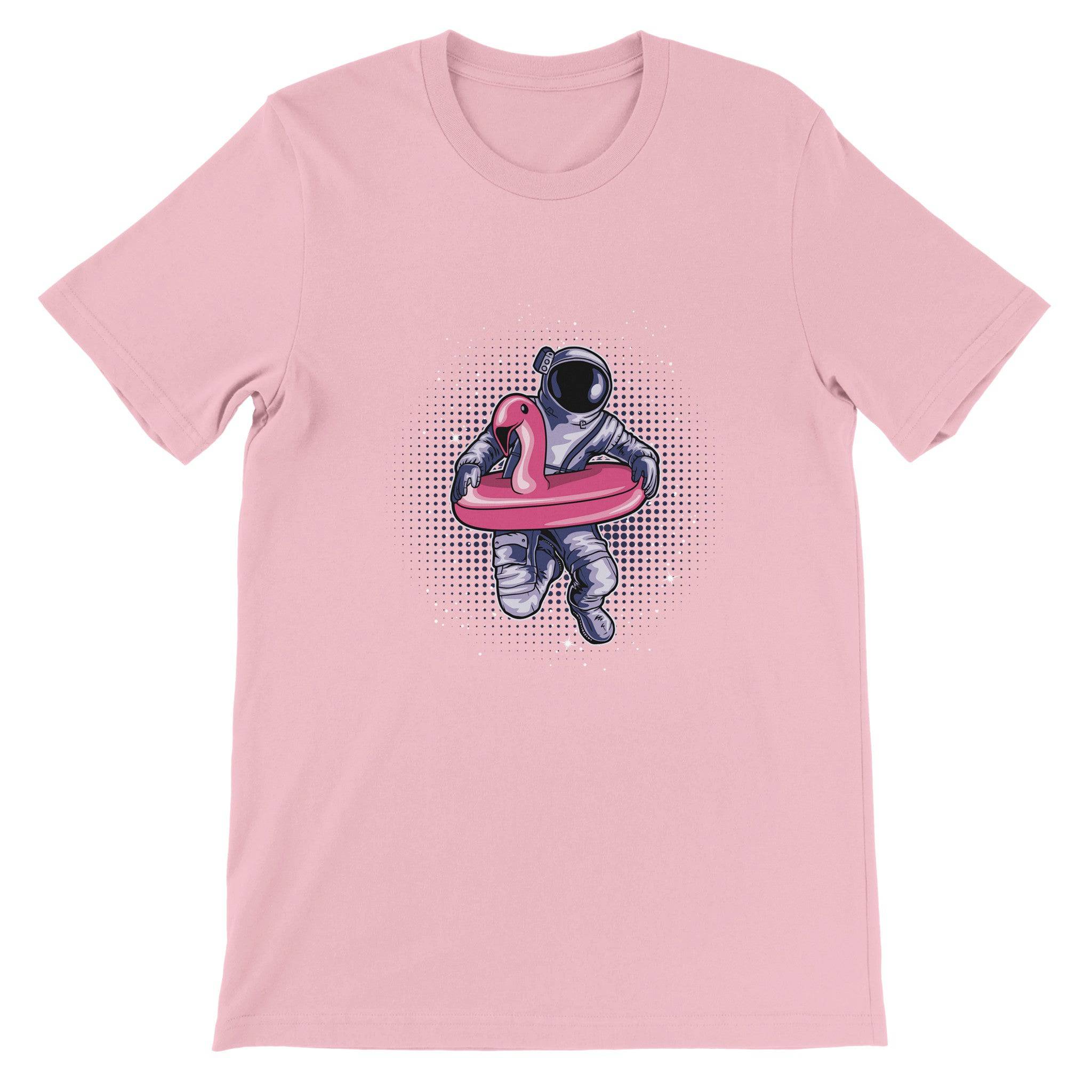 Budget Unisex Crewneck T-shirt/Astronaut-Flamingo - Enet Images