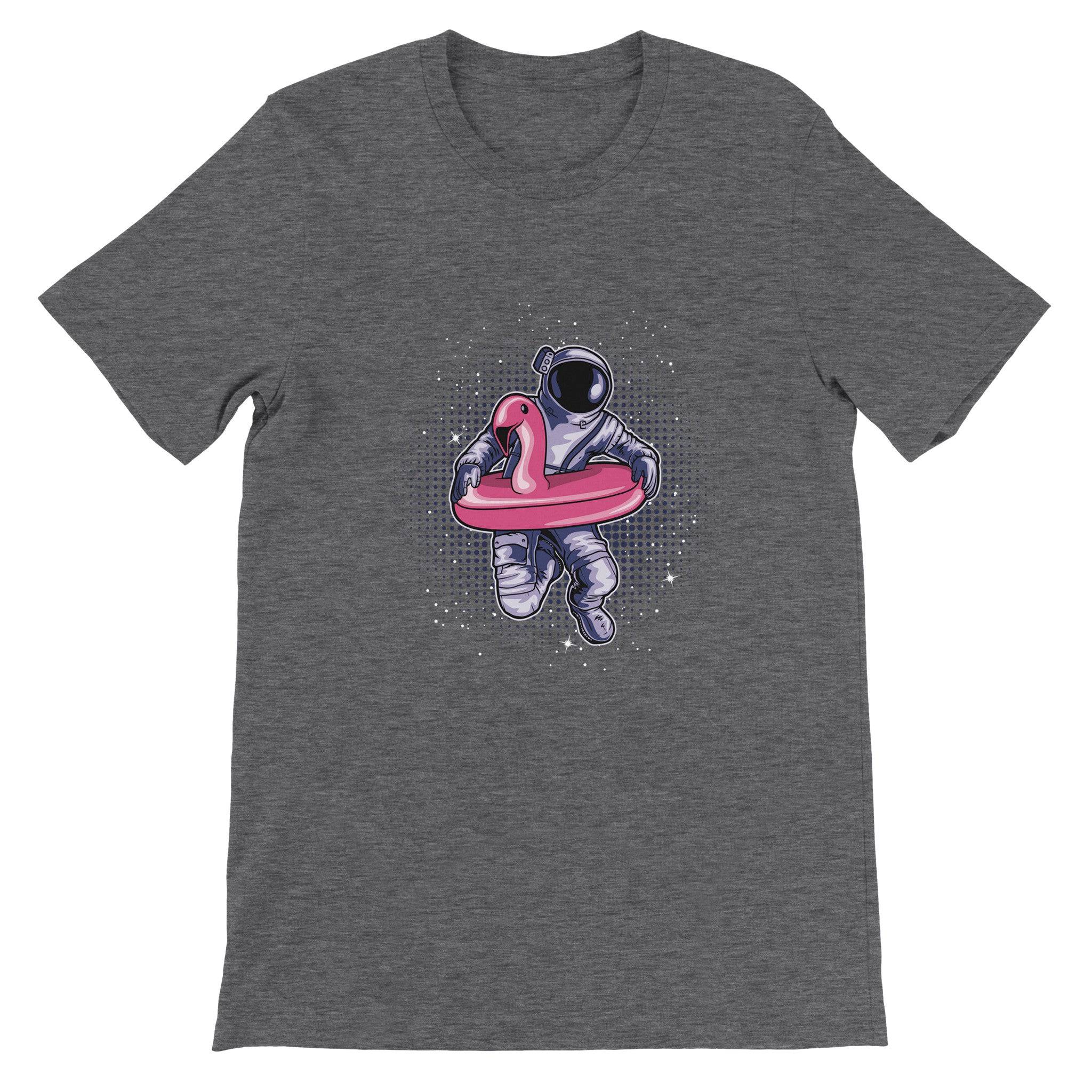 Budget Unisex Crewneck T-shirt/Astronaut-Flamingo - Enet Images