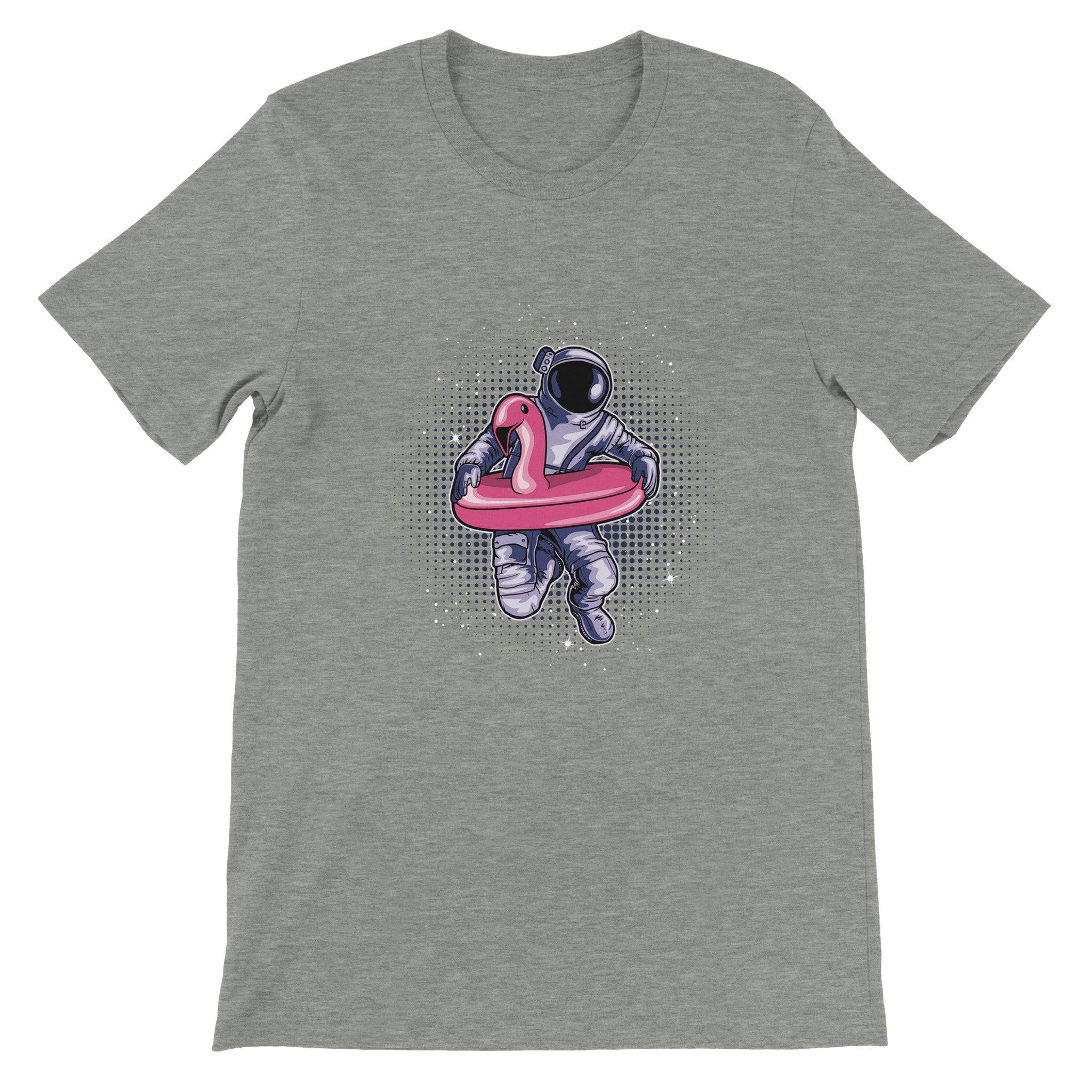 Budget Unisex Crewneck T-shirt/Astronaut-Flamingo - Enet Images
