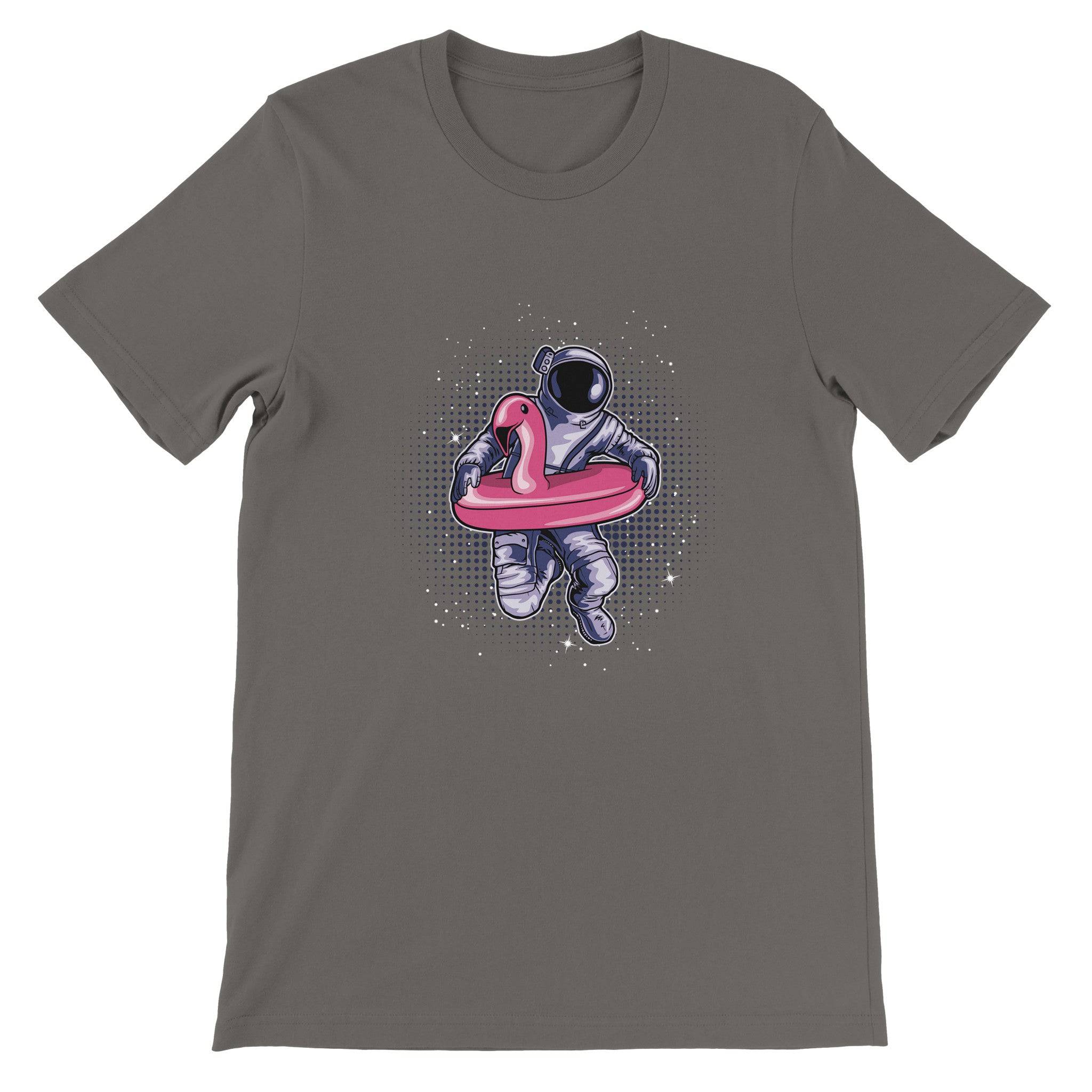 Budget Unisex Crewneck T-shirt/Astronaut-Flamingo - Enet Images