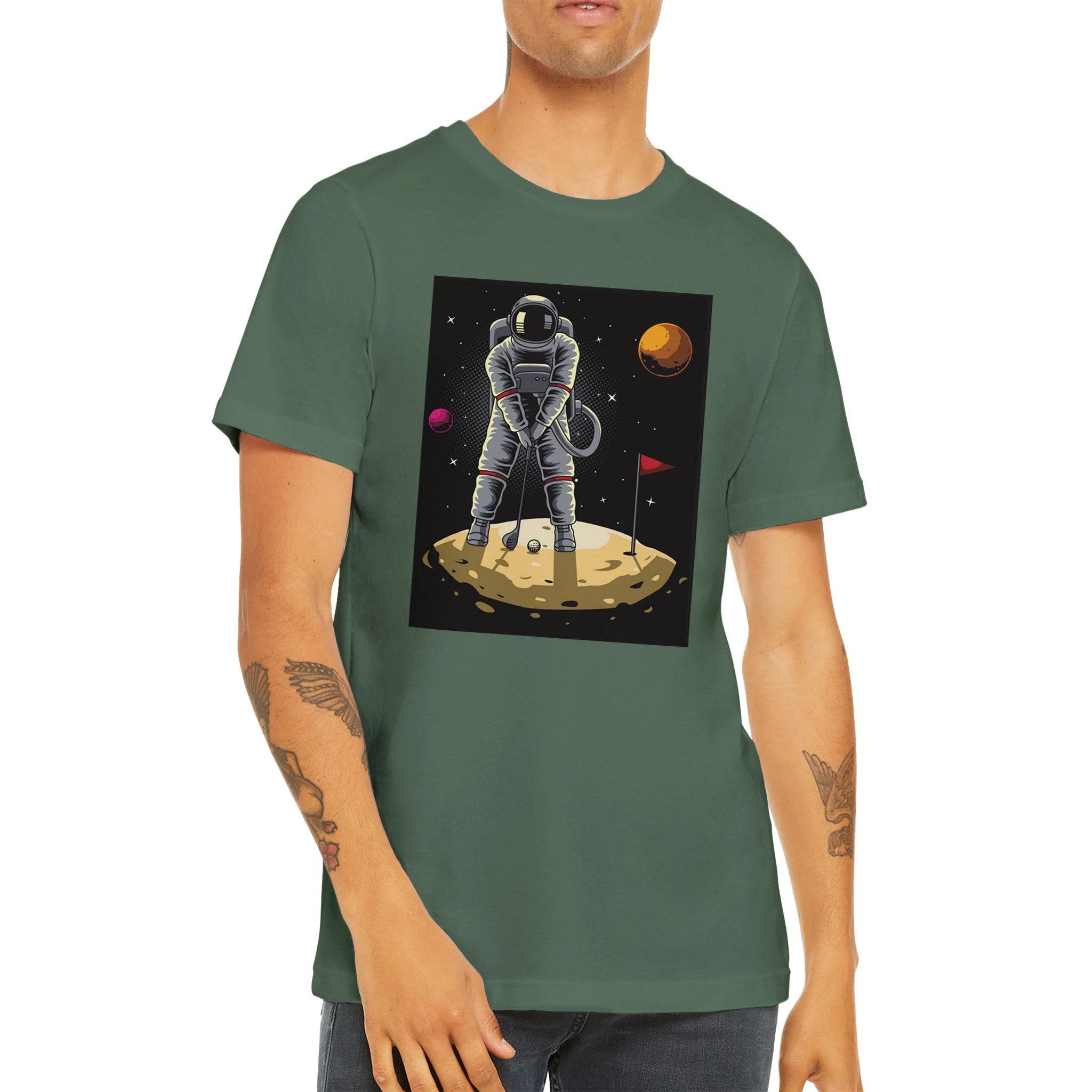 Budget Unisex Crewneck T-shirt/Astronaut-Golf - Enet Images