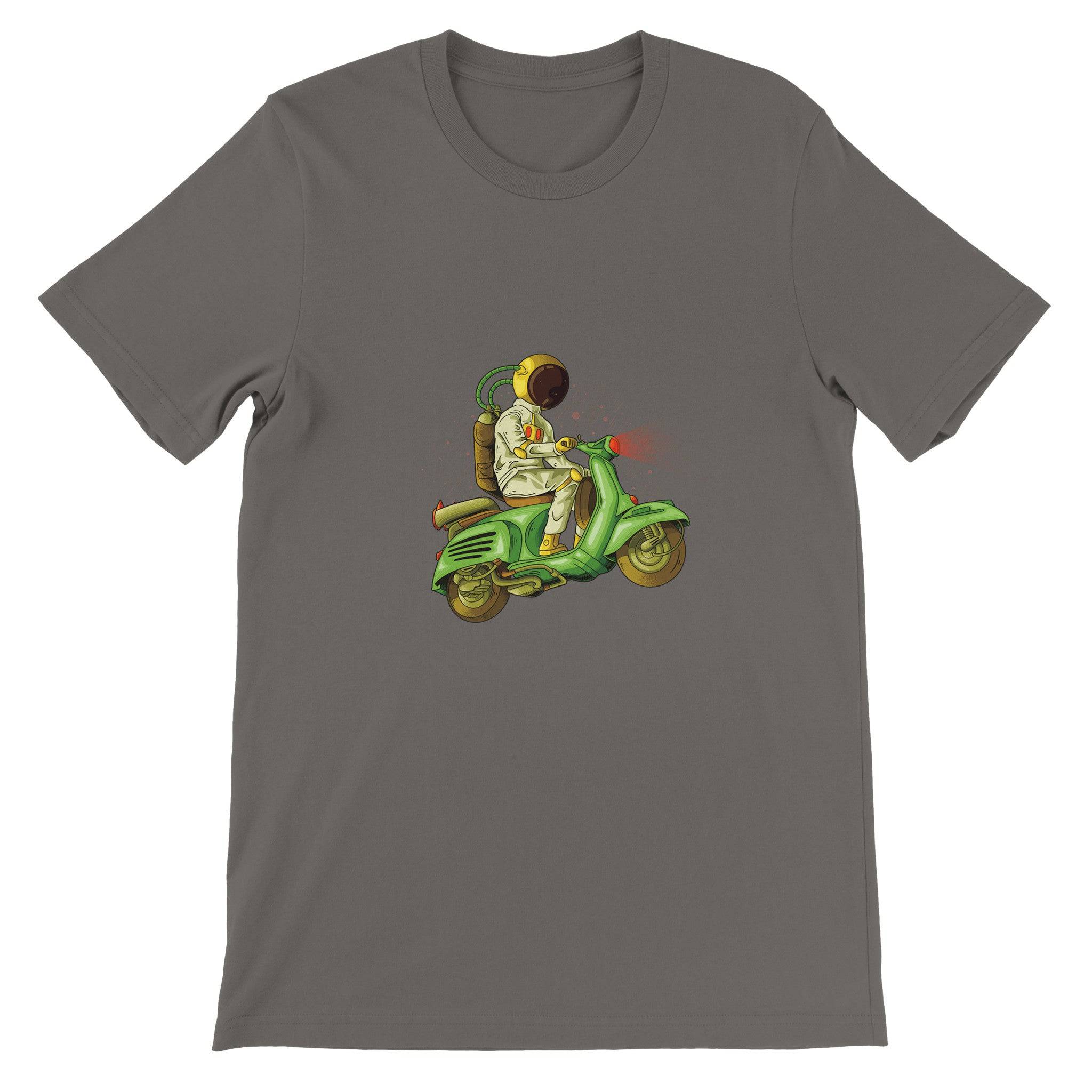 Budget Unisex Crewneck T-shirt/Astronaut-Green-Vespa - Enet Images