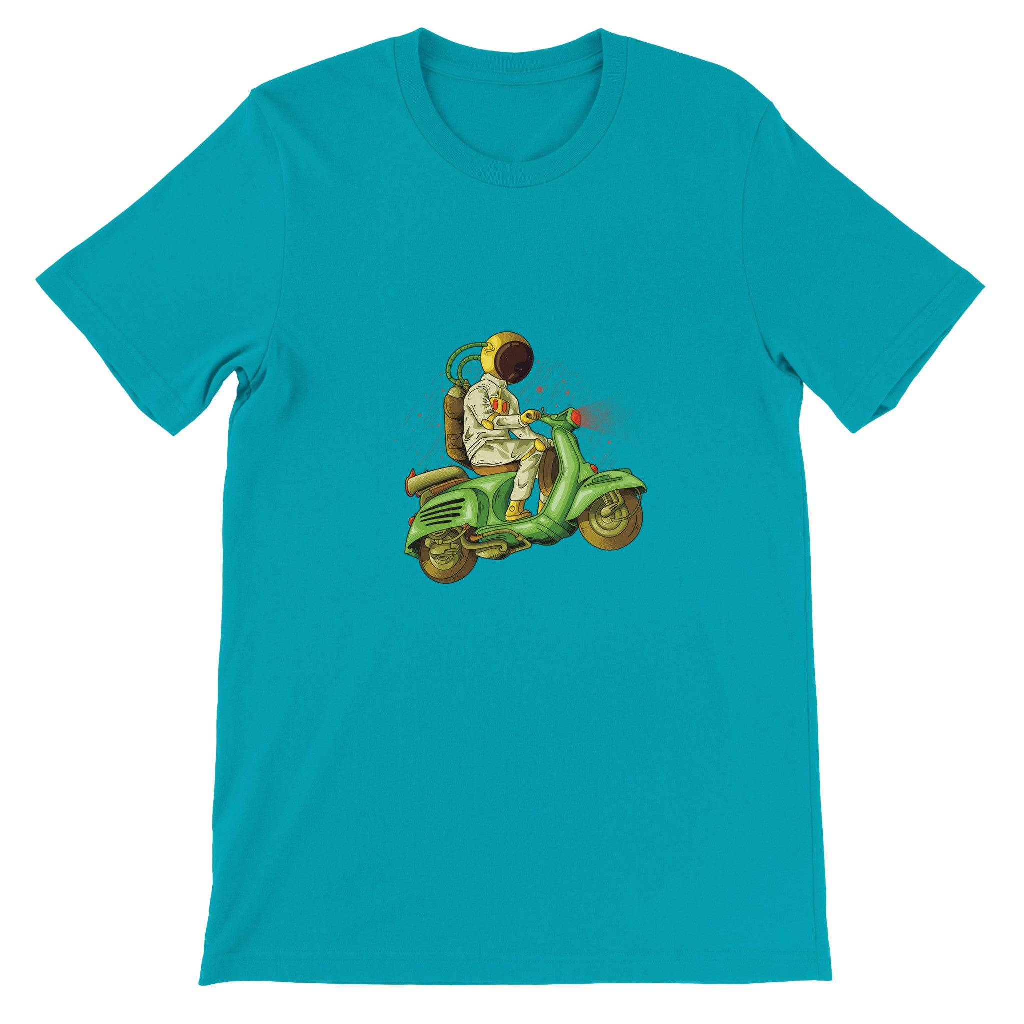 Budget Unisex Crewneck T-shirt/Astronaut-Green-Vespa - Enet Images