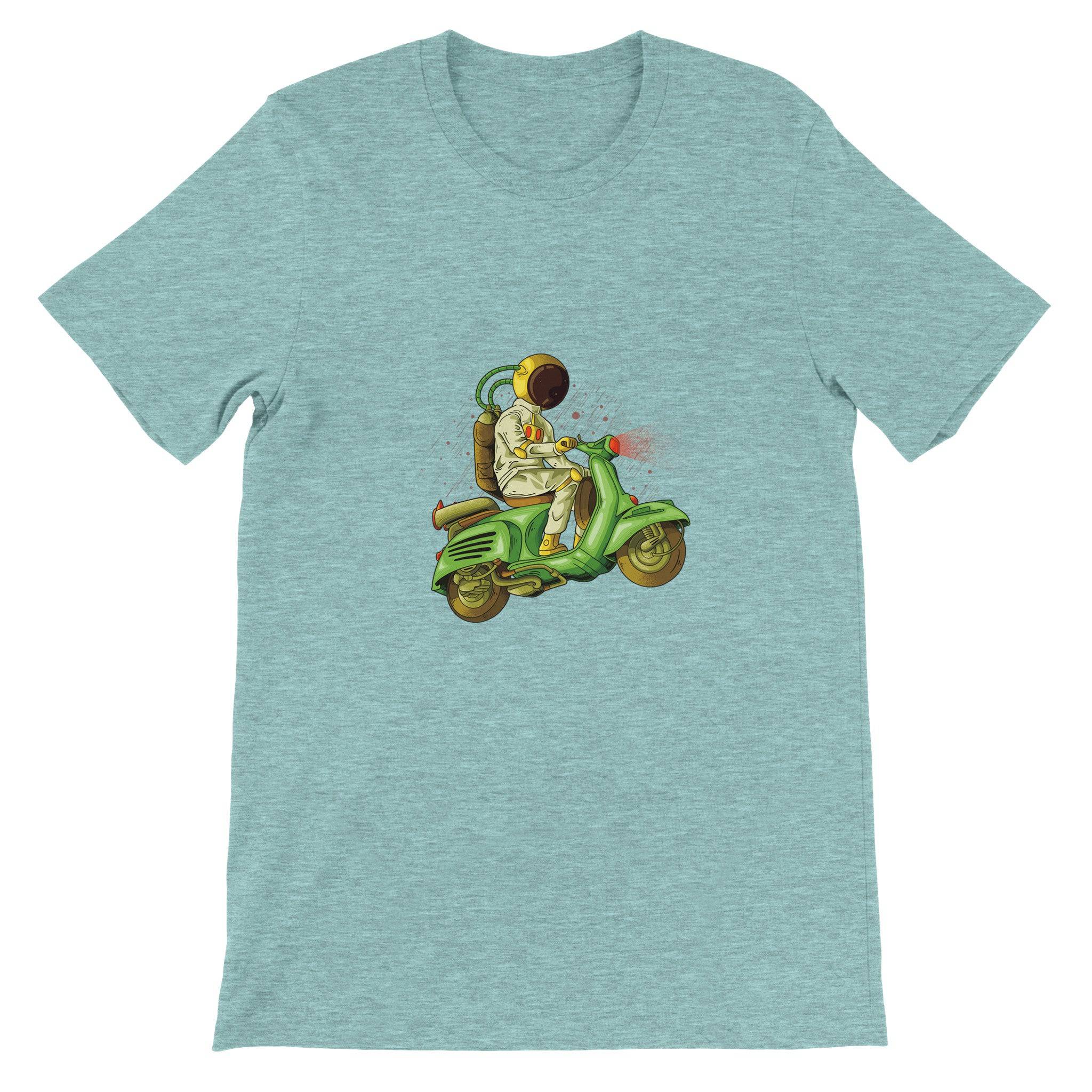 Budget Unisex Crewneck T-shirt/Astronaut-Green-Vespa - Enet Images