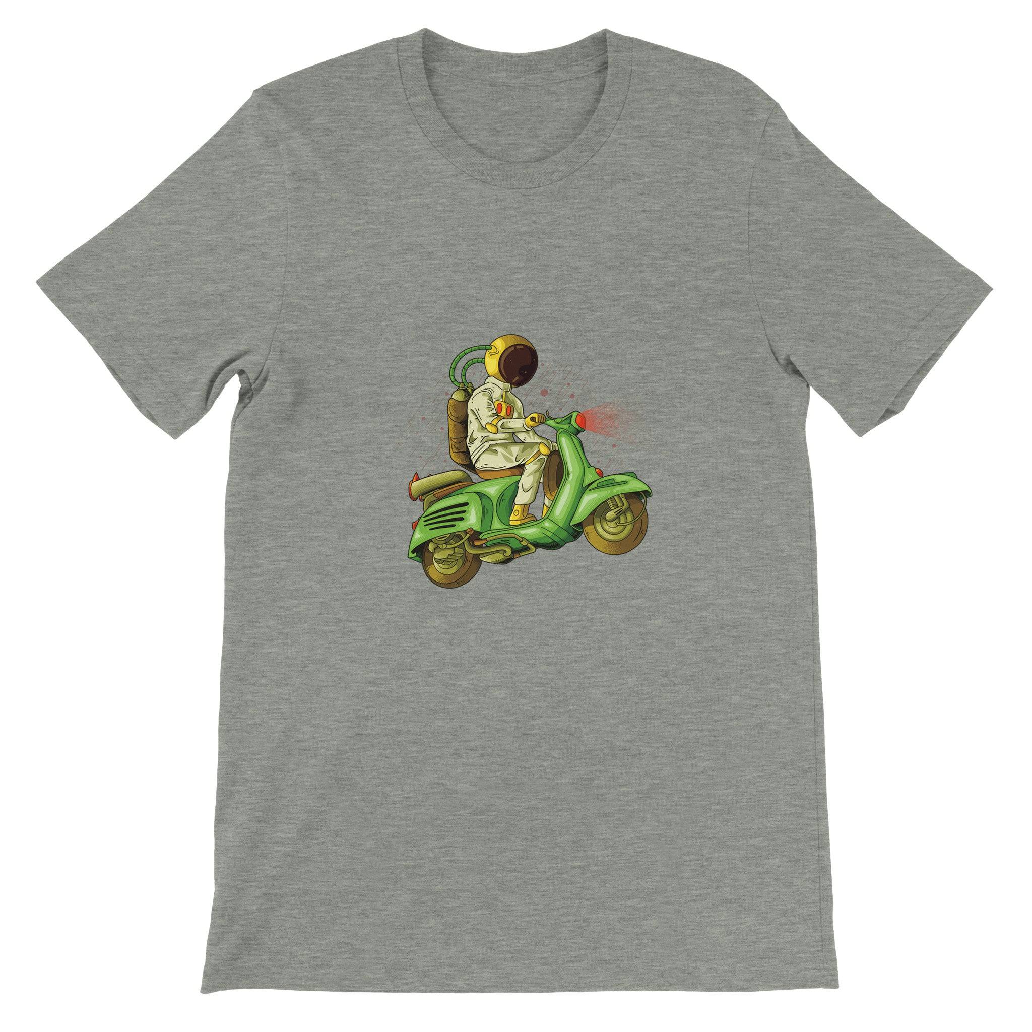 Budget Unisex Crewneck T-shirt/Astronaut-Green-Vespa - Enet Images