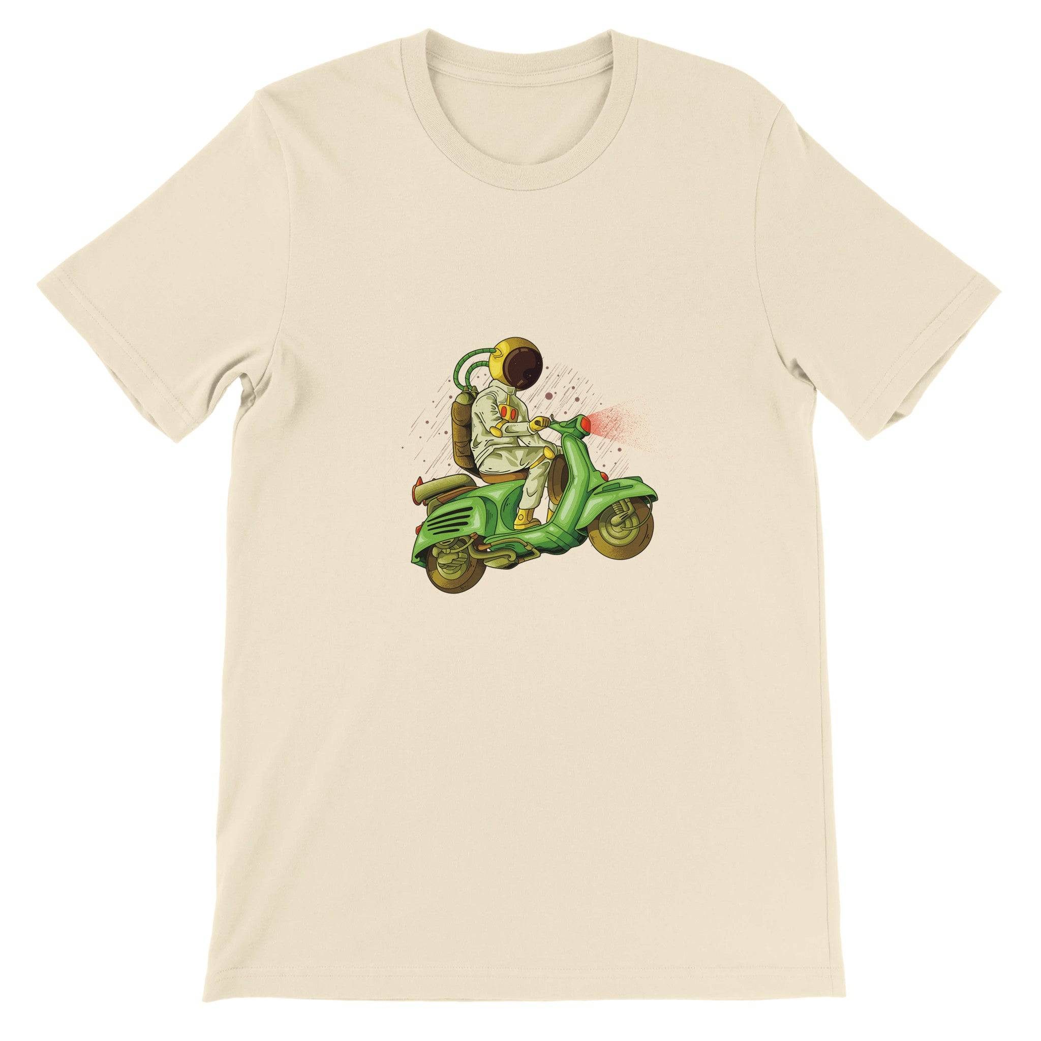 Budget Unisex Crewneck T-shirt/Astronaut-Green-Vespa - Enet Images