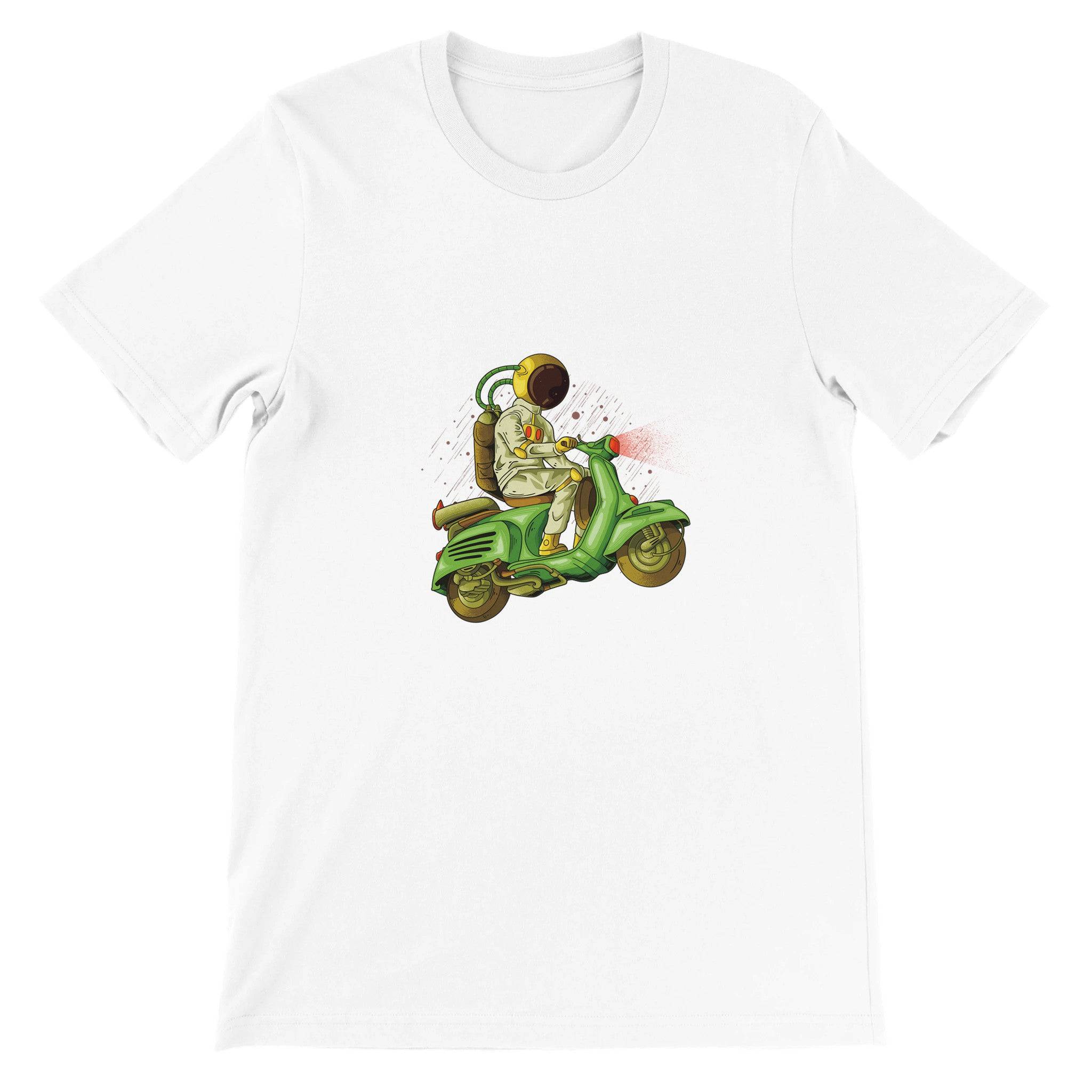 Budget Unisex Crewneck T-shirt/Astronaut-Green-Vespa - Enet Images