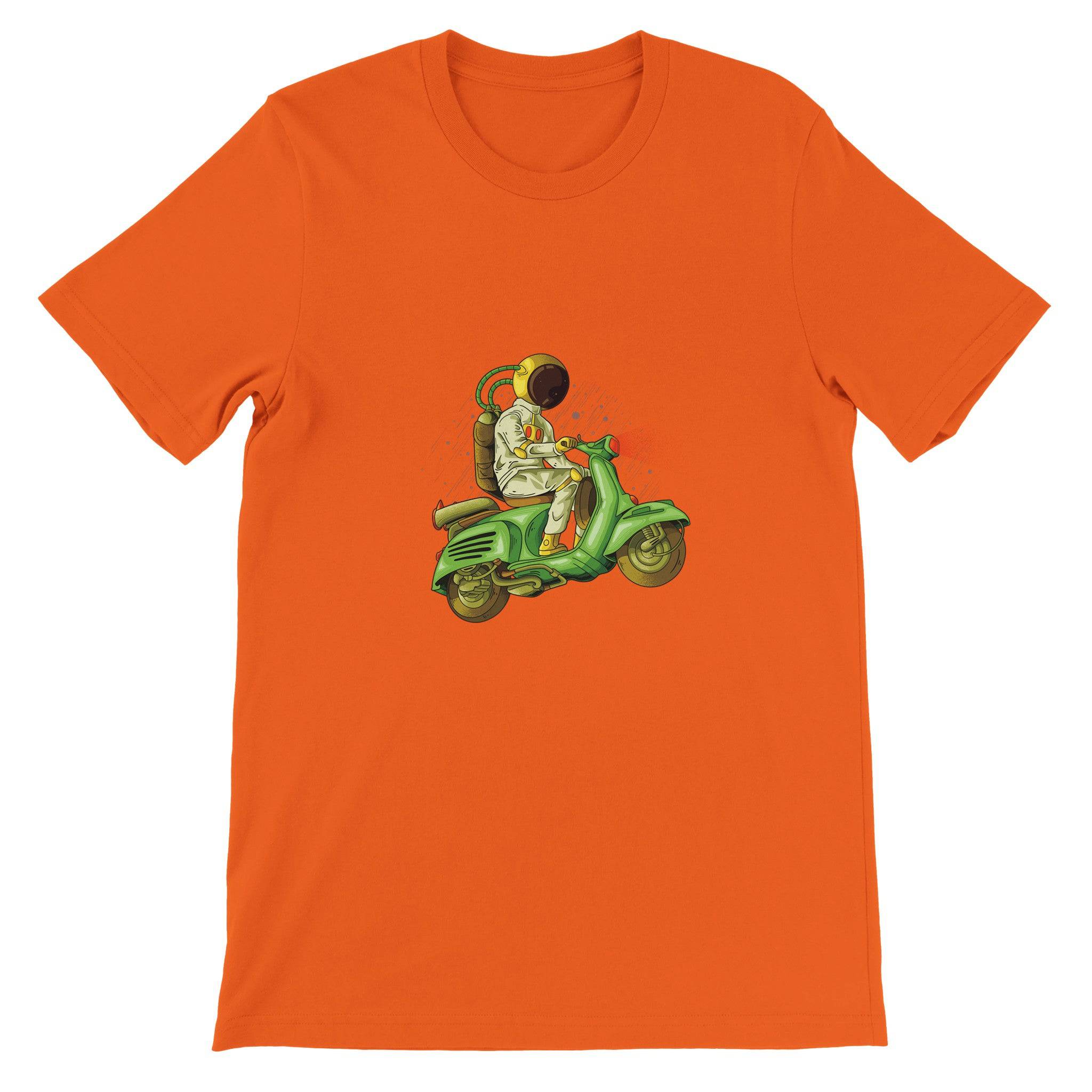 Budget Unisex Crewneck T-shirt/Astronaut-Green-Vespa - Enet Images