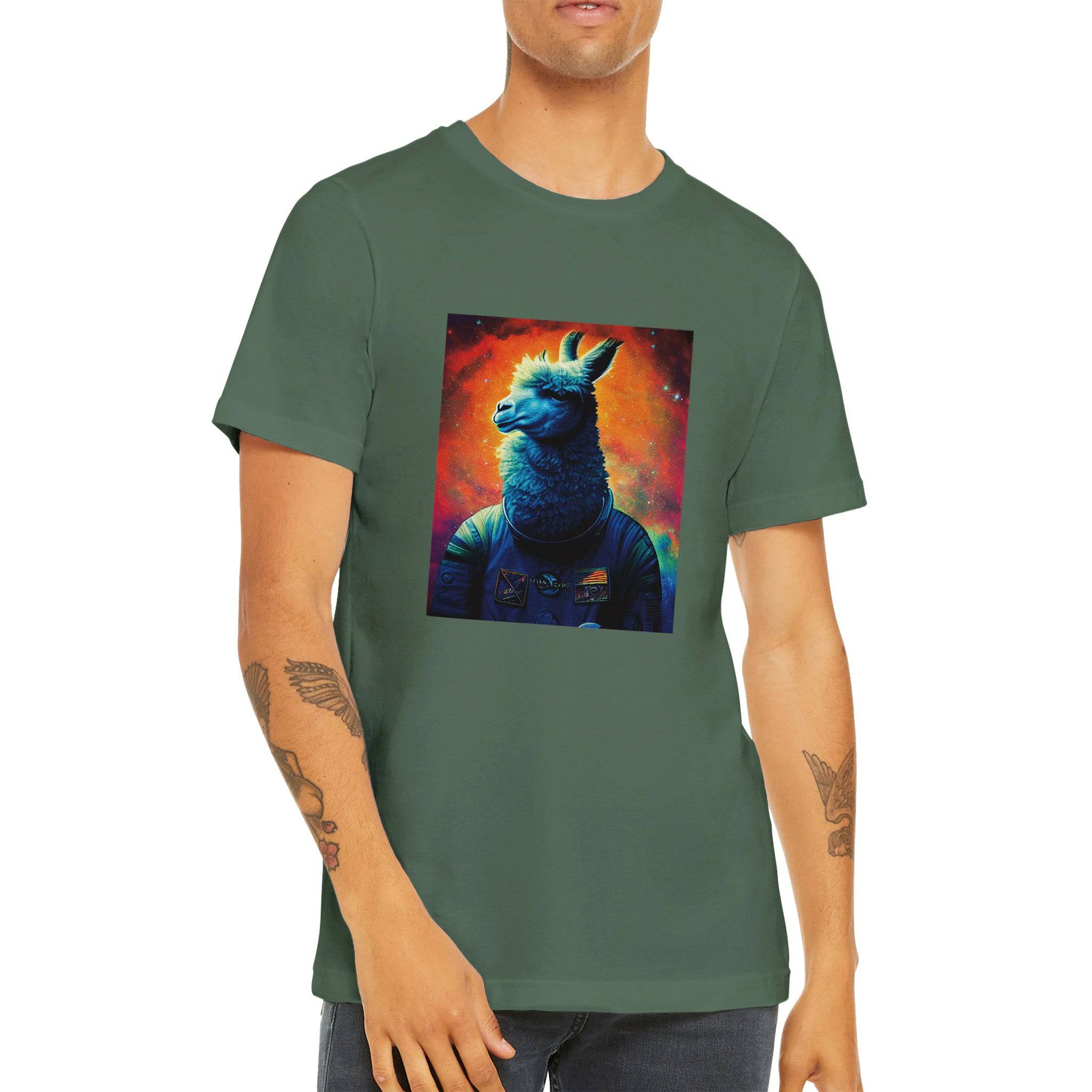 Budget Unisex Crewneck T-shirt/Astronaut-Lama - Enet Images