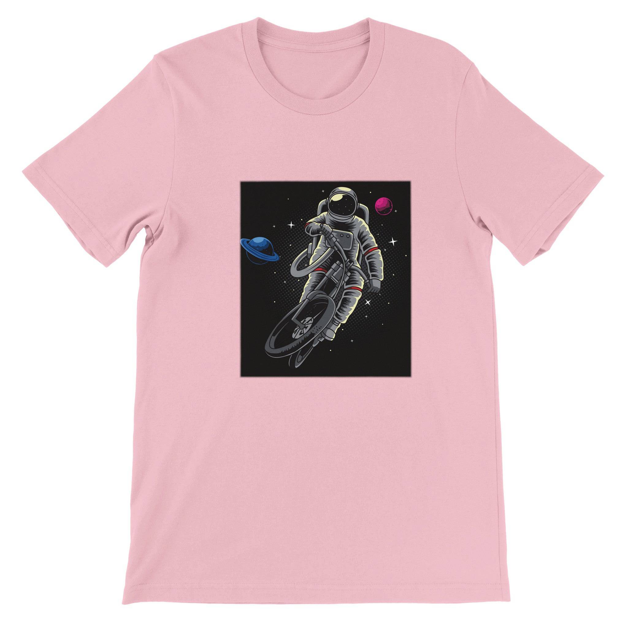Budget Unisex Crewneck T-shirt/Astronaut-Motobike - Enet Images