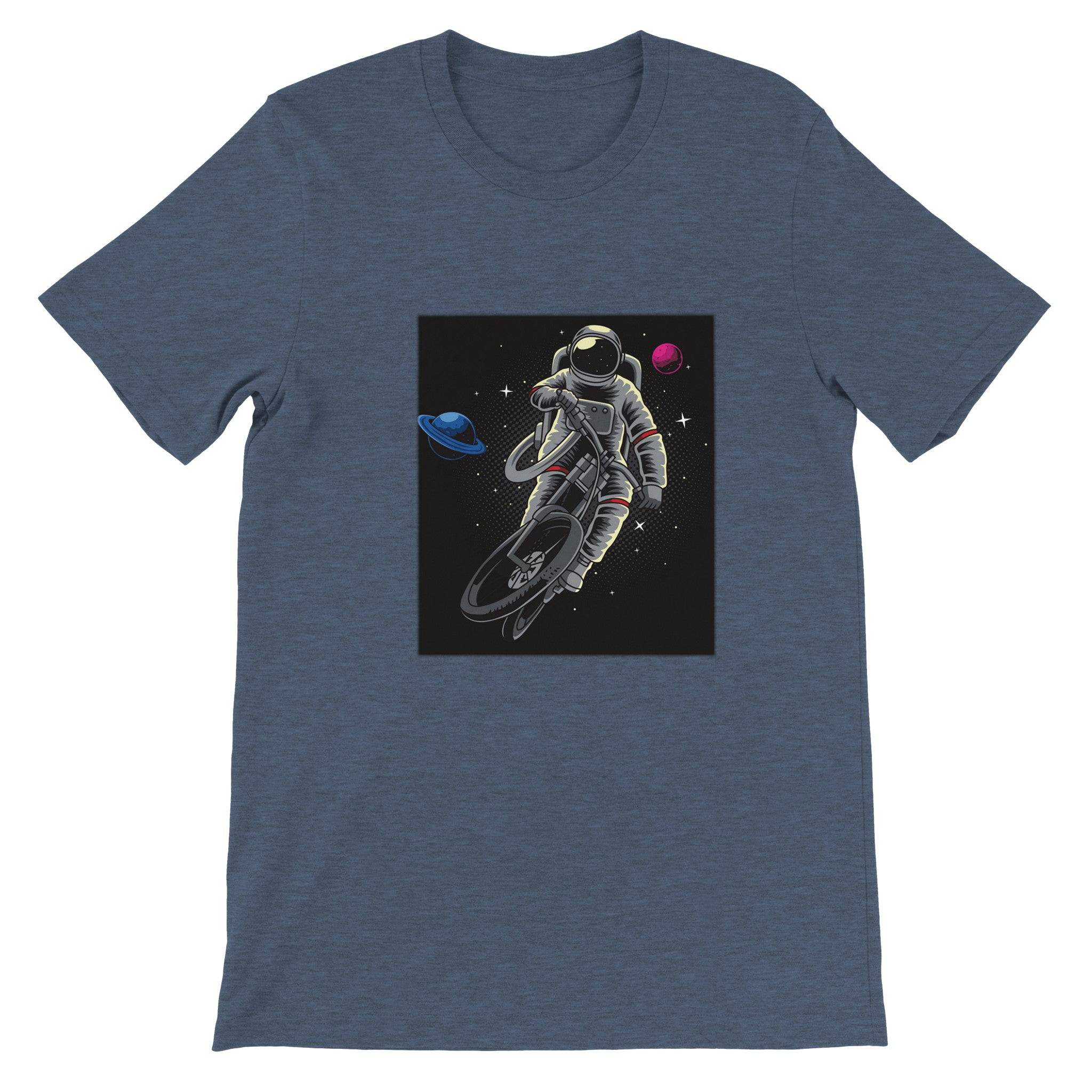 Budget Unisex Crewneck T-shirt/Astronaut-Motobike - Enet Images