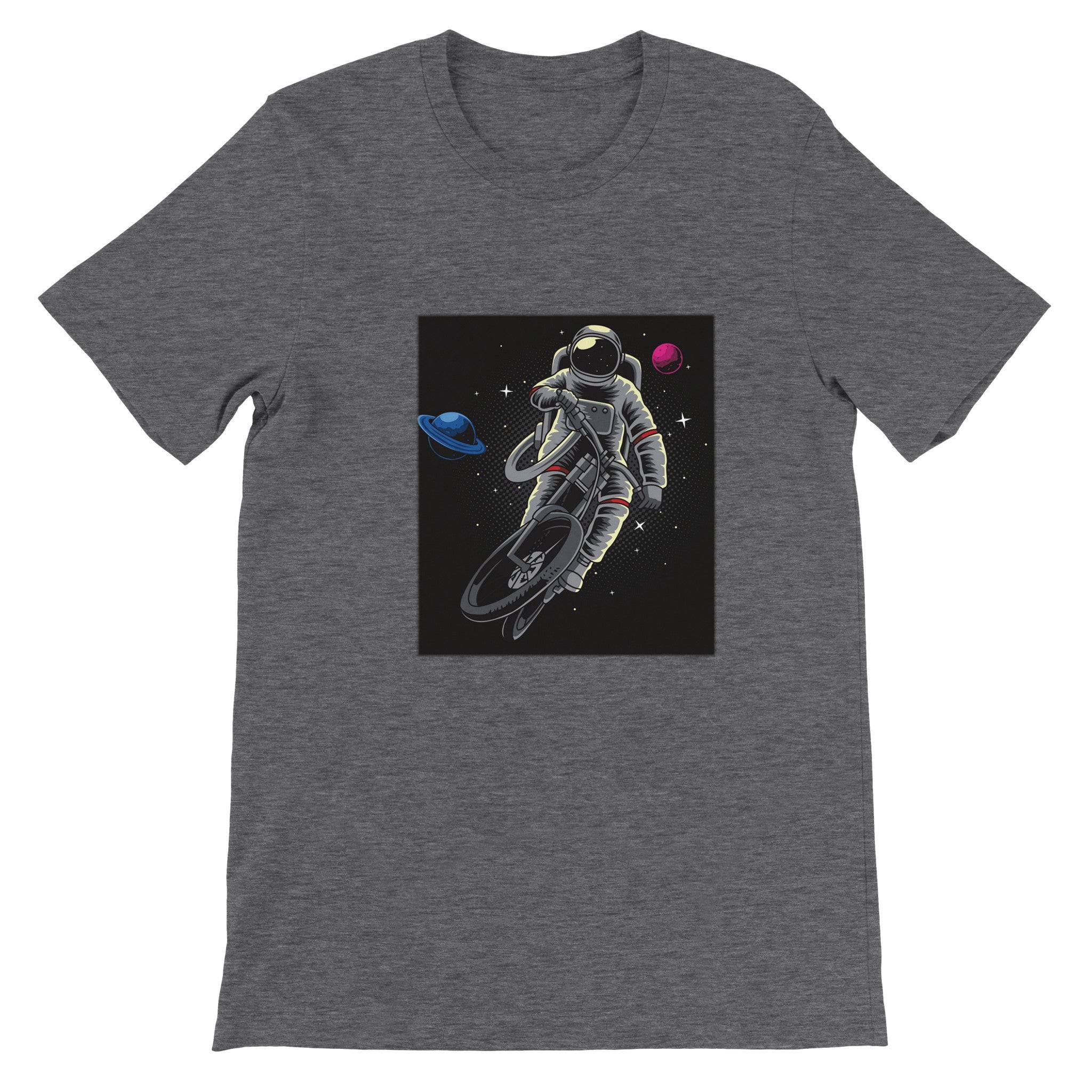 Budget Unisex Crewneck T-shirt/Astronaut-Motobike - Enet Images