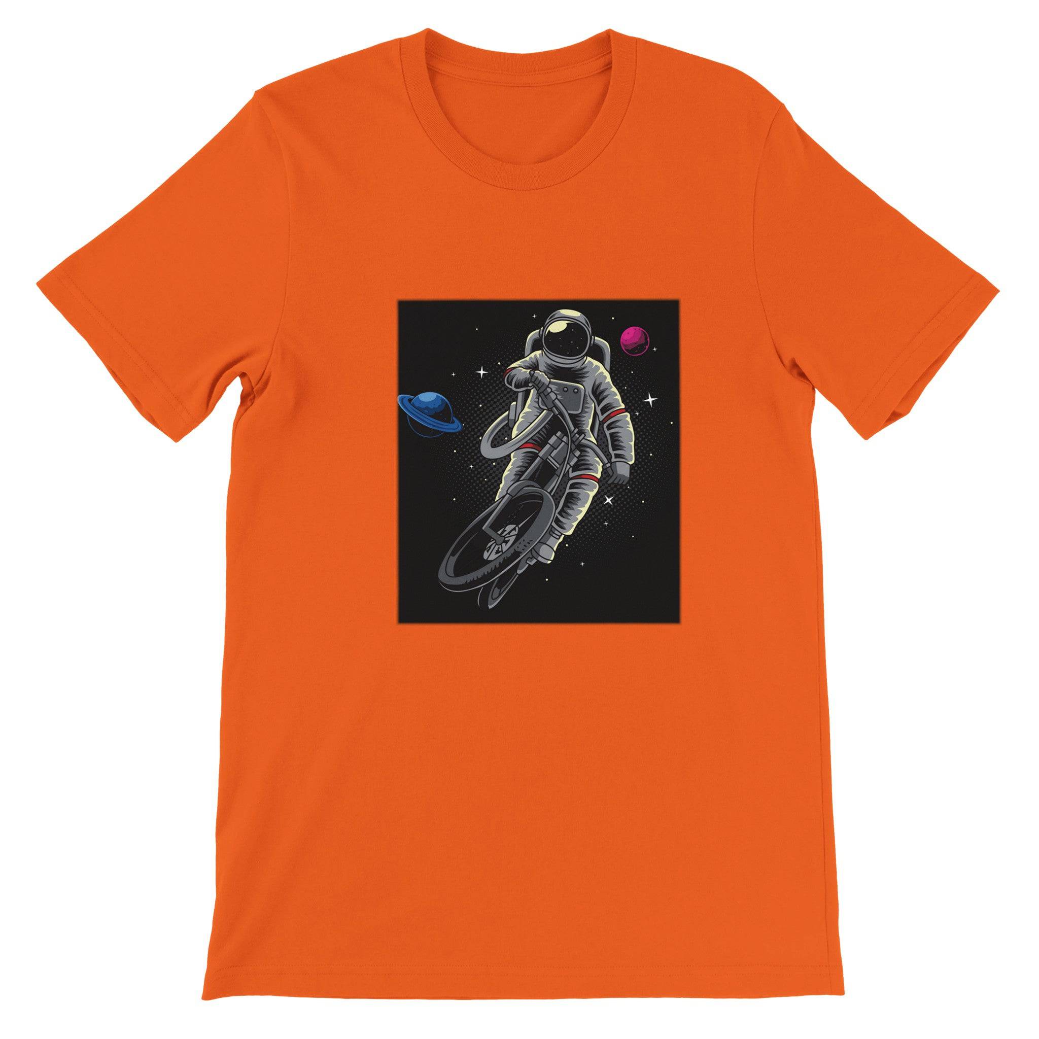 Budget Unisex Crewneck T-shirt/Astronaut-Motobike - Enet Images