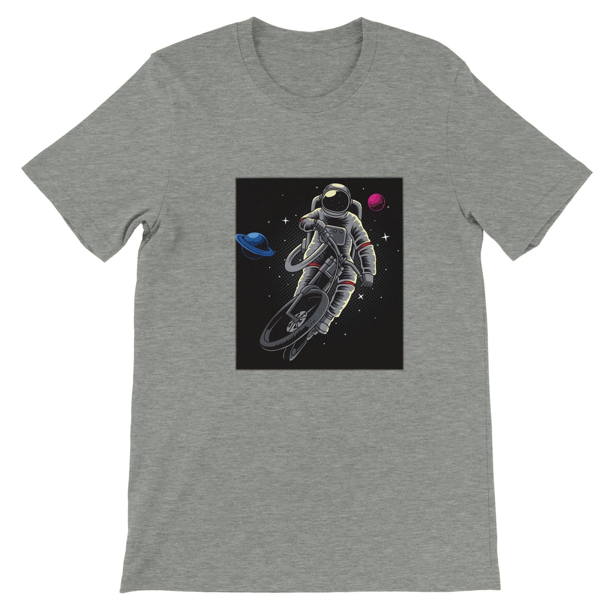 Budget Unisex Crewneck T-shirt/Astronaut-Motobike - Enet Images