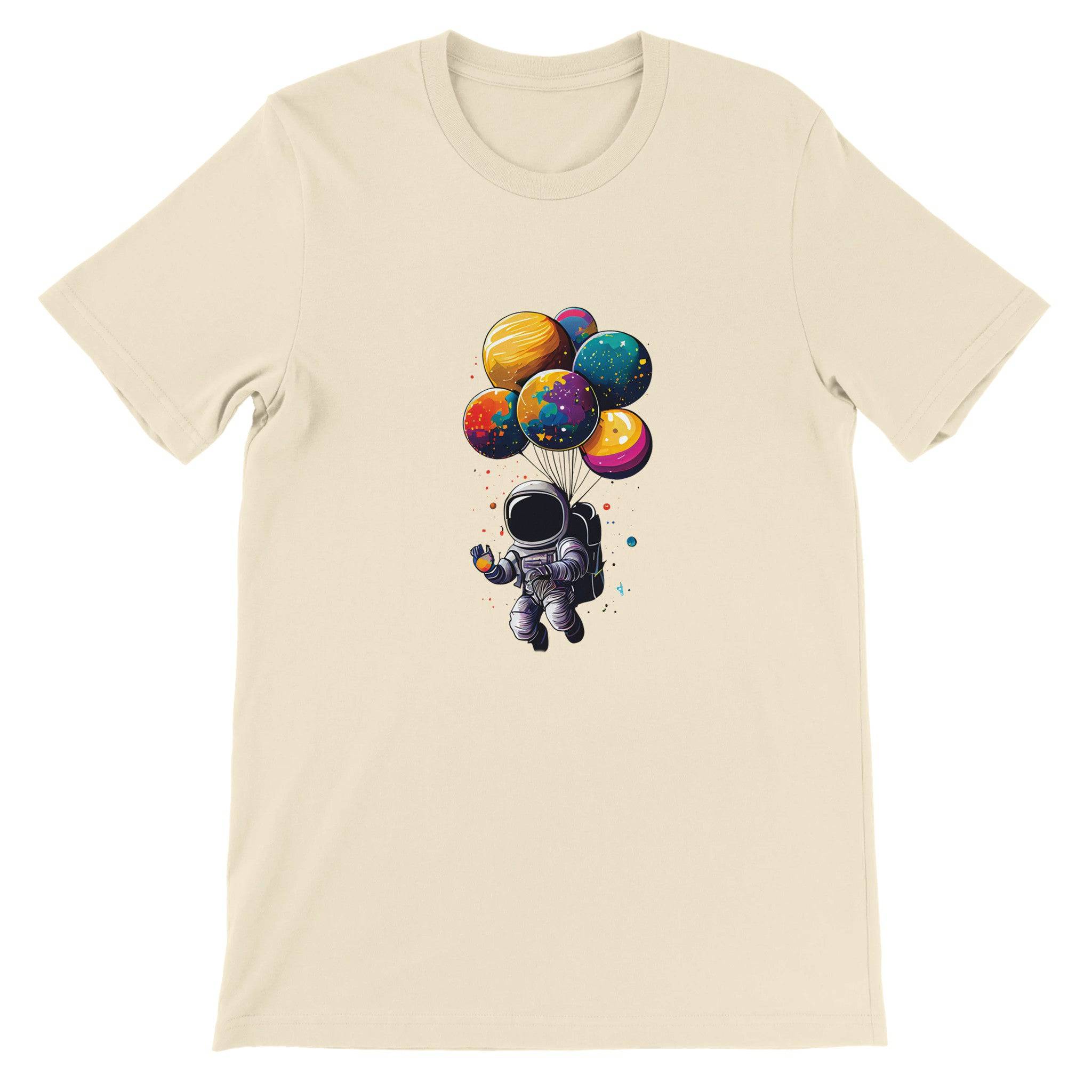Budget Unisex Crewneck T-shirt/Astronaut-Planets - Enet Images