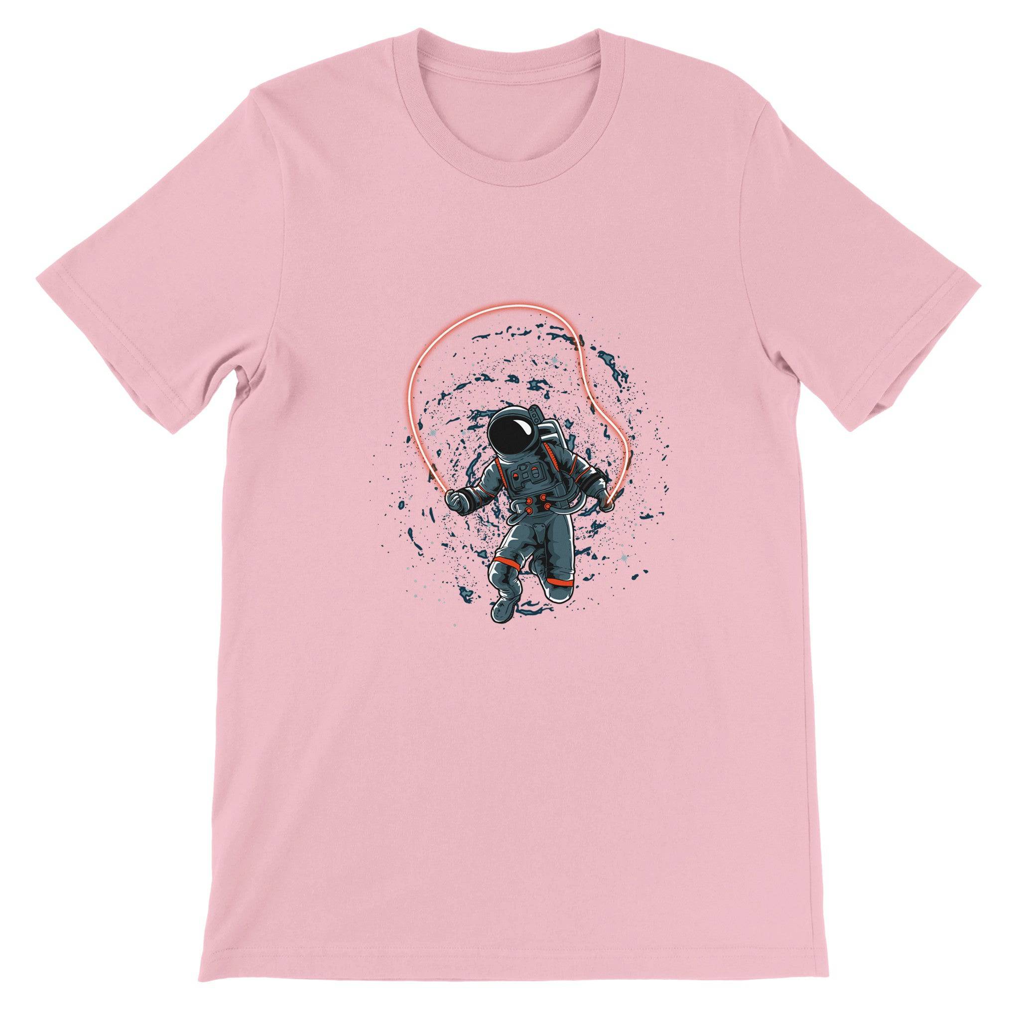 Budget Unisex Crewneck T-shirt/Astronaut-Playing - Enet Images