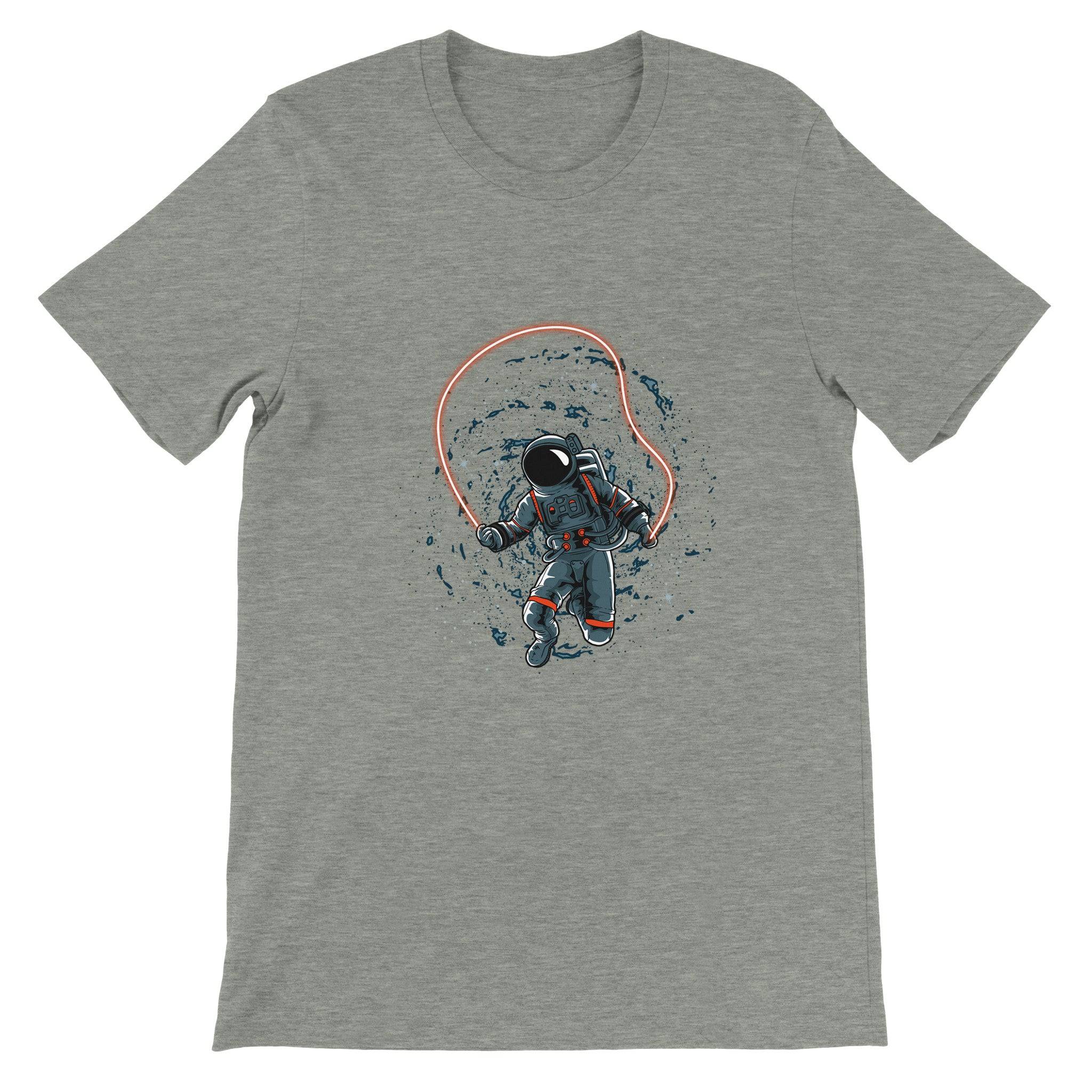 Budget Unisex Crewneck T-shirt/Astronaut-Playing - Enet Images