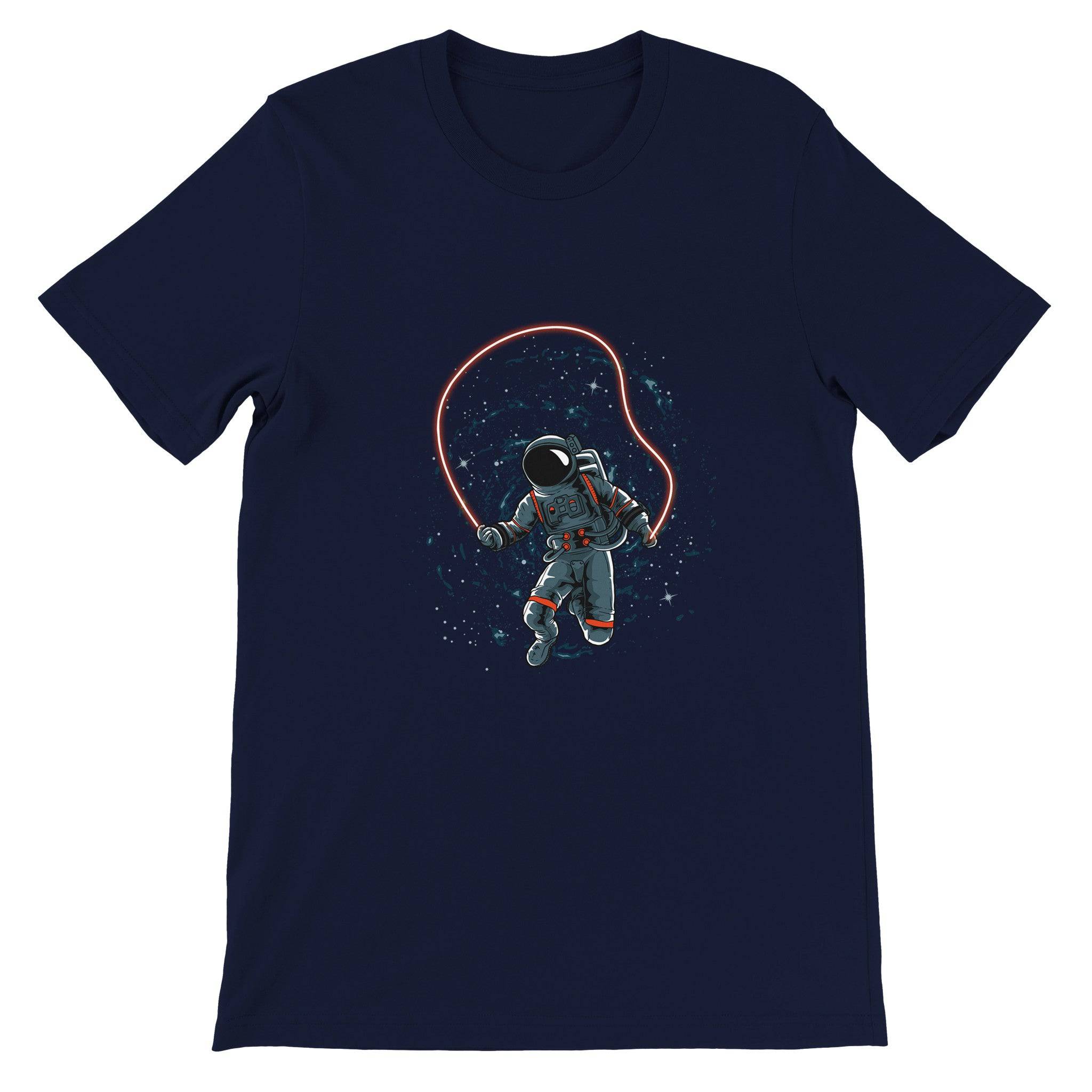 Budget Unisex Crewneck T-shirt/Astronaut-Playing - Enet Images