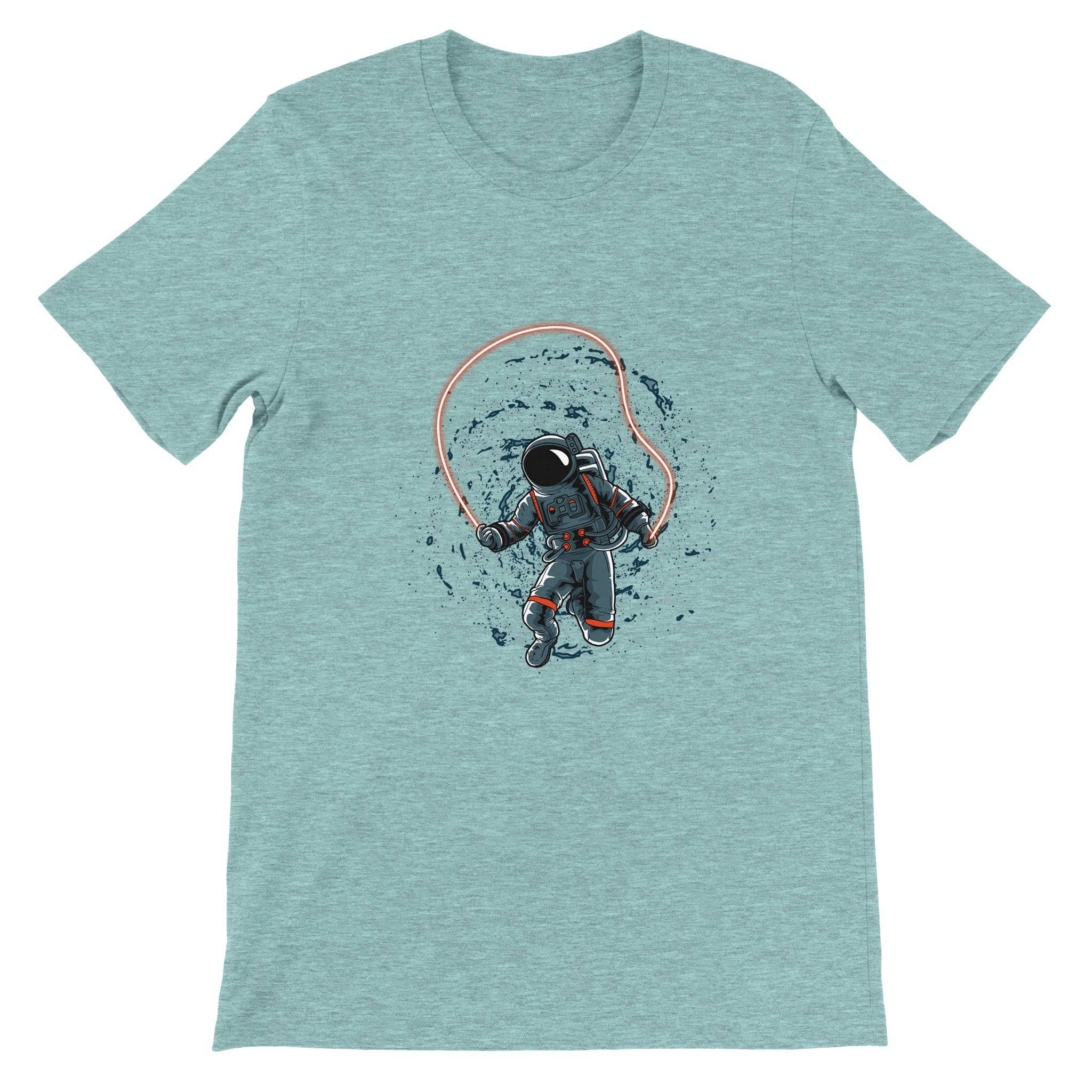 Budget Unisex Crewneck T-shirt/Astronaut-Playing - Enet Images